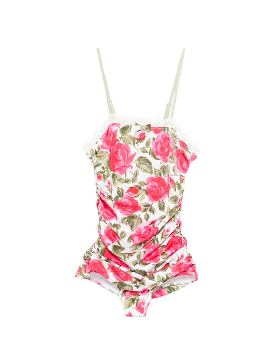 floral-lace bodysuit