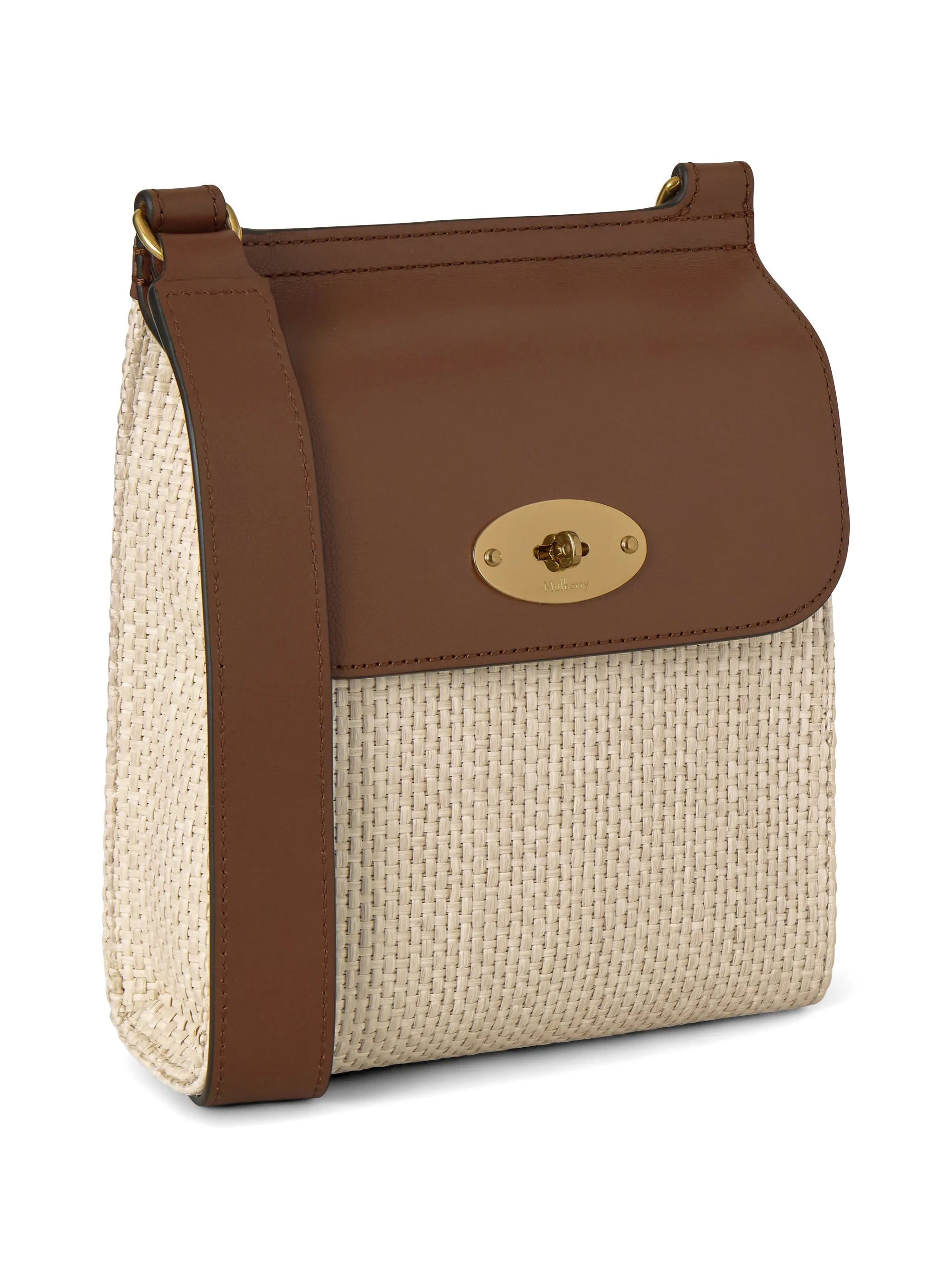 small Anthony raffia messenger bag