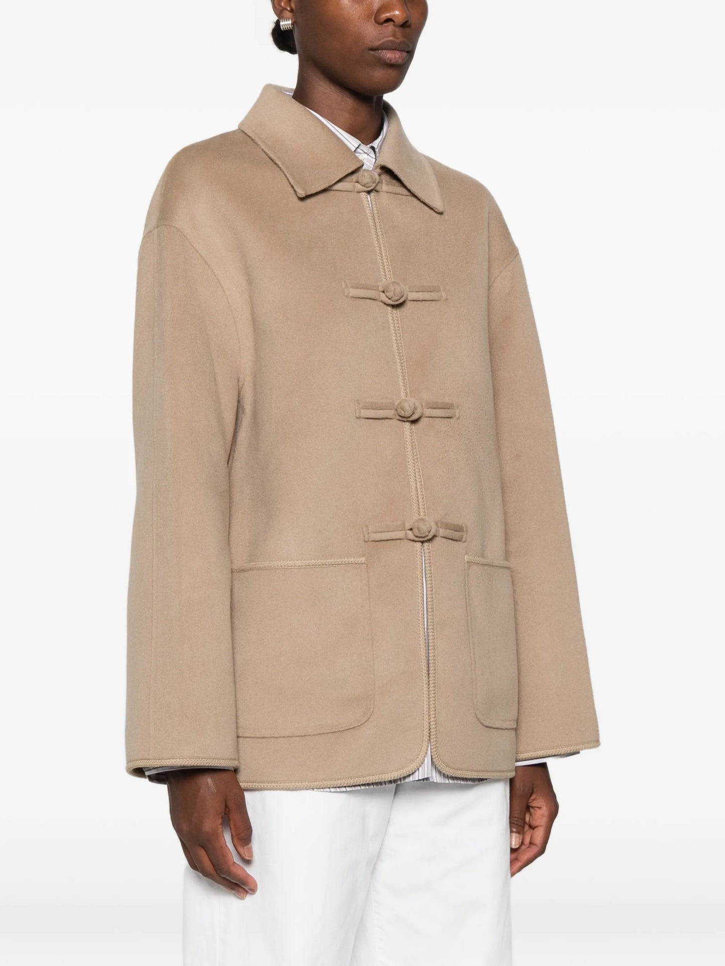 mandarin-fastening jacket