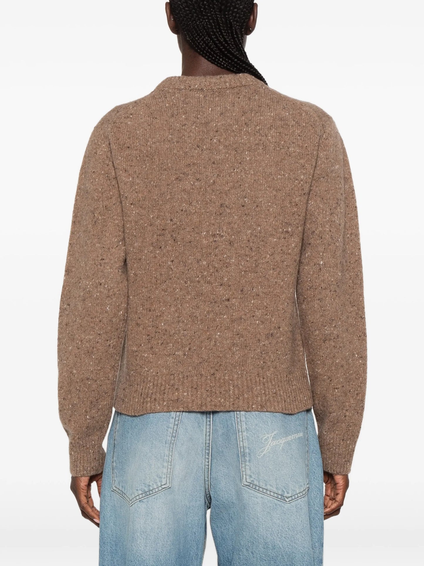 mouline crew-neck sweater