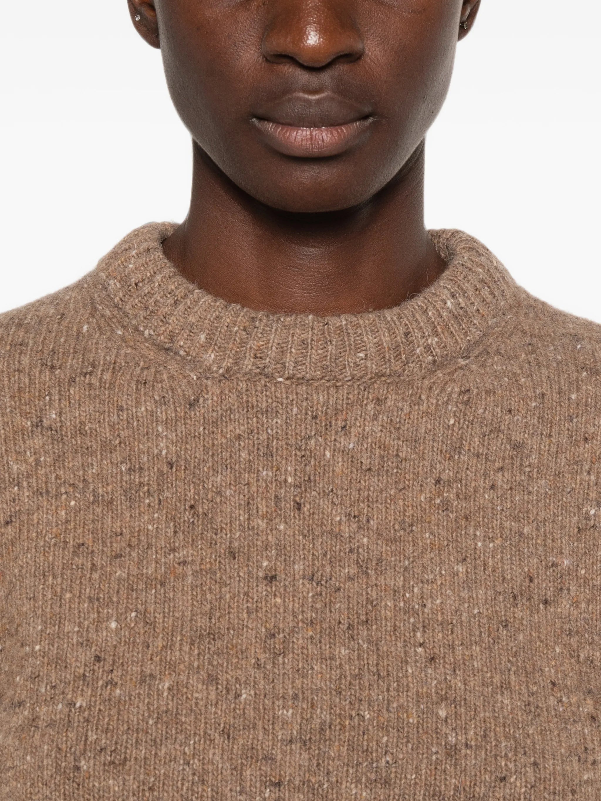 mouline crew-neck sweater