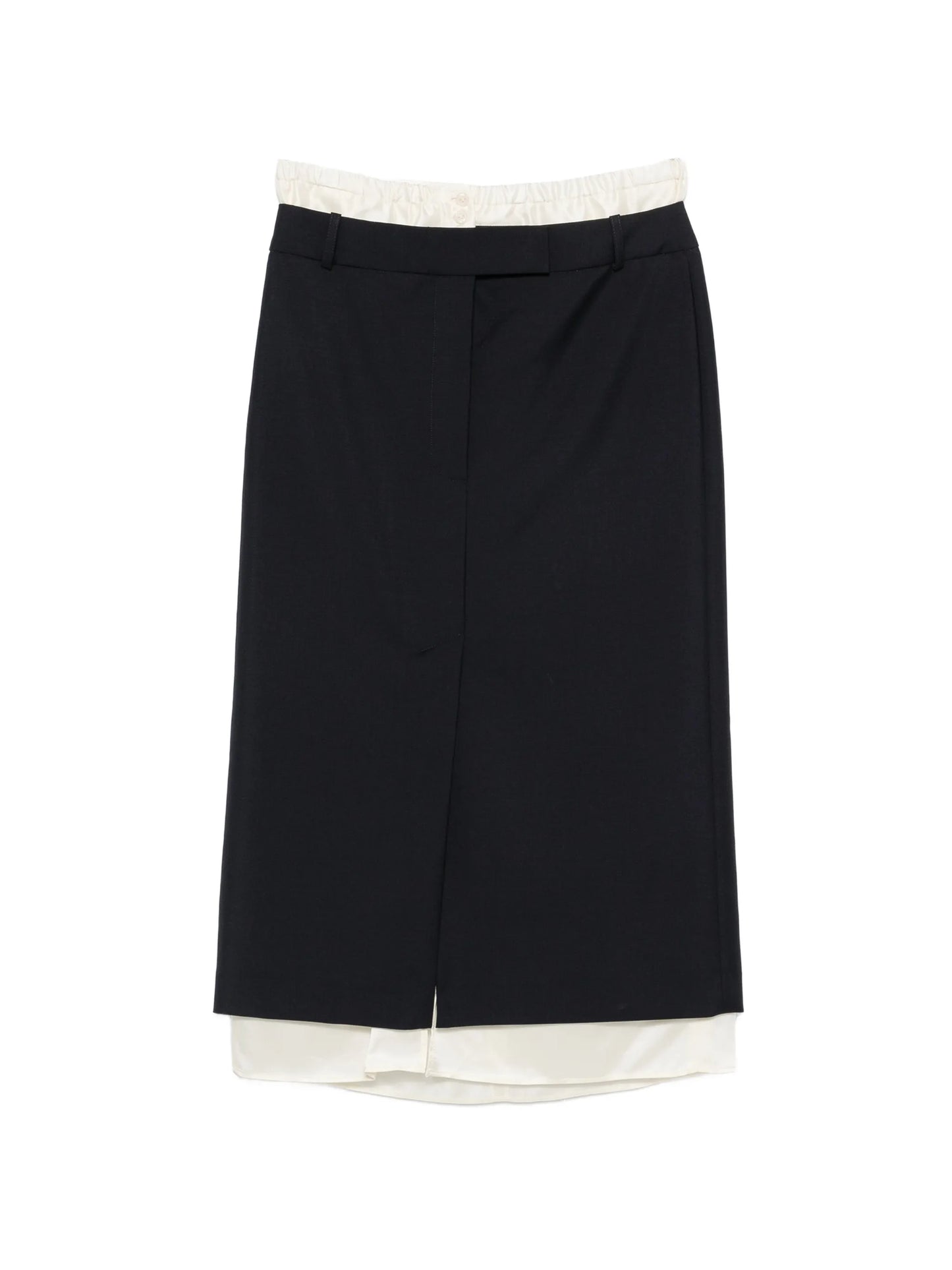 boxer-detailed layered skirt
