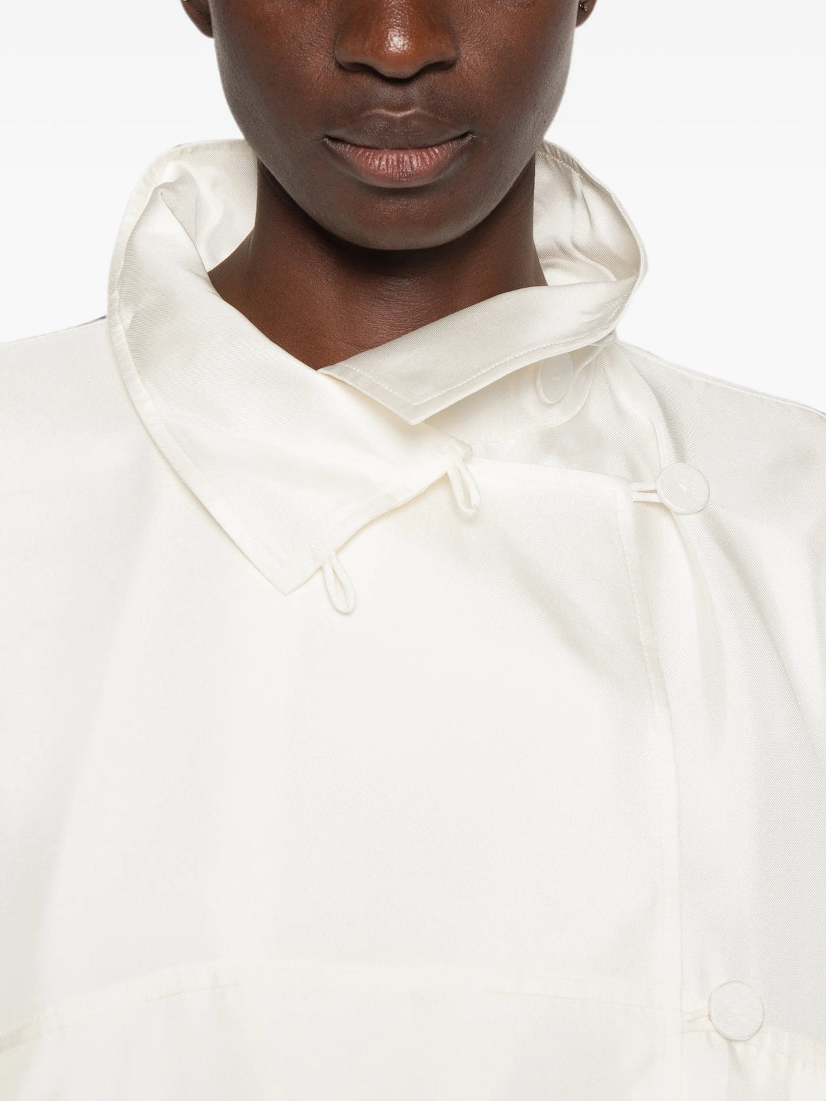 silk blouson hoodie