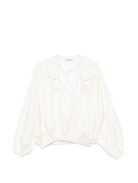 silk blouson hoodie