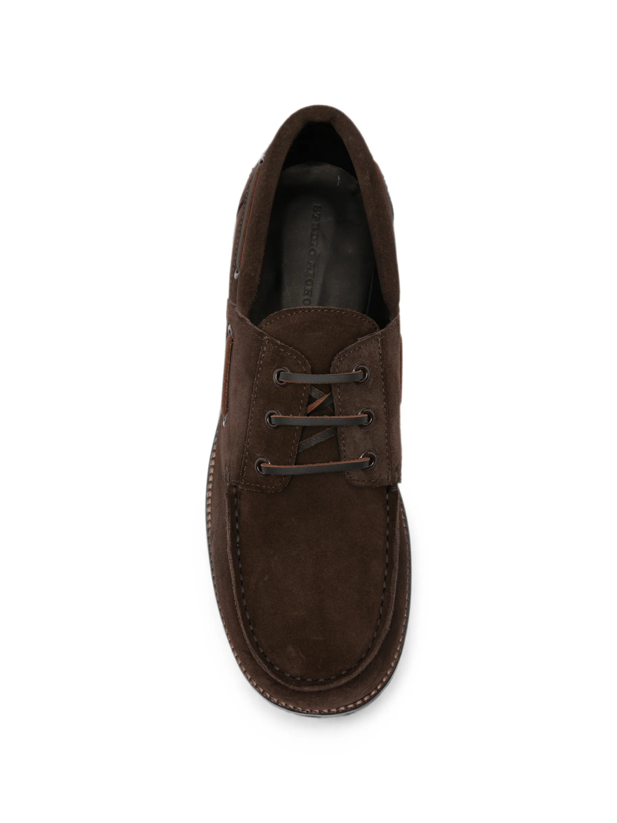 suede lace-up boat shoes