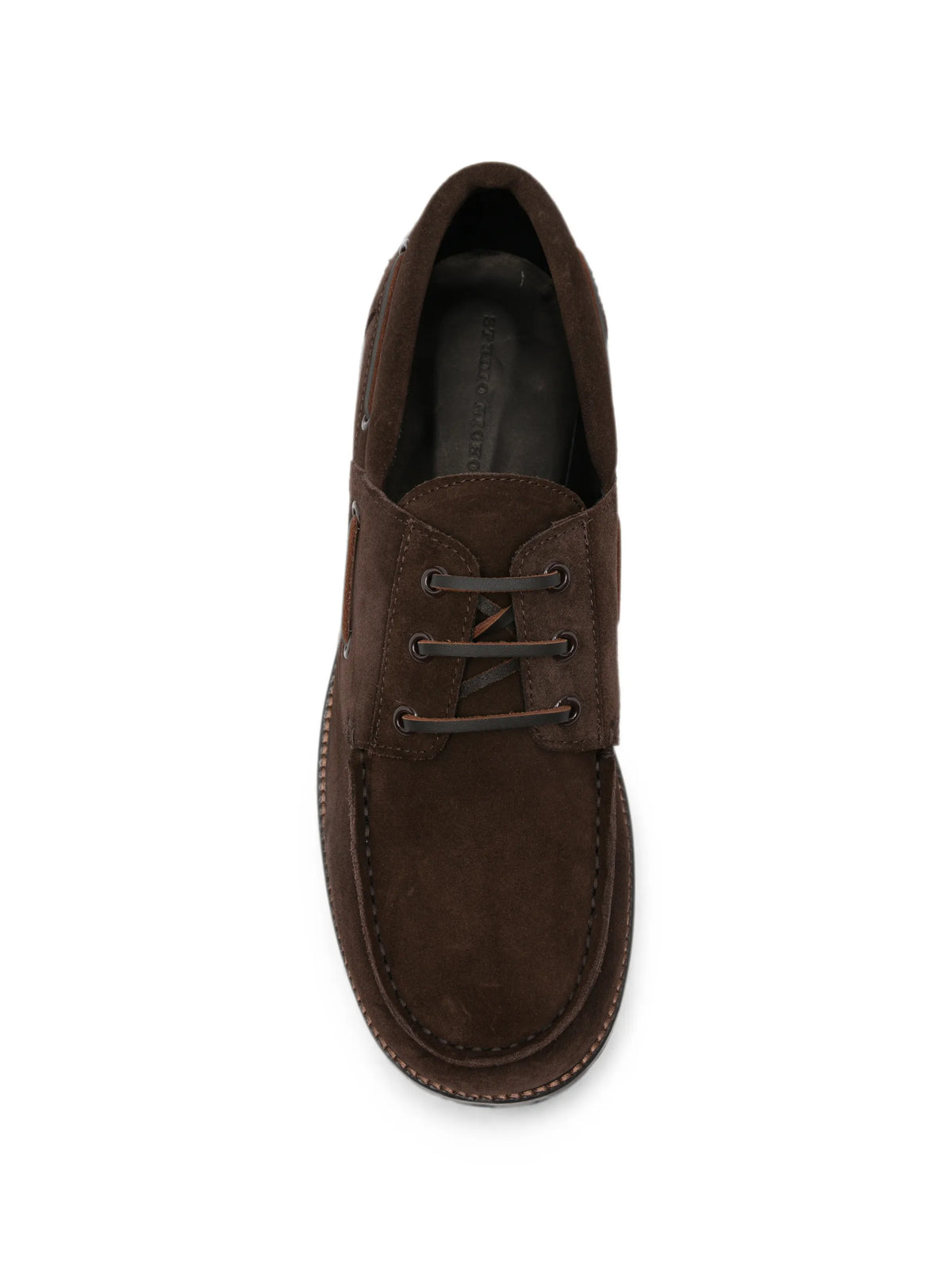 suede lace-up boat shoes