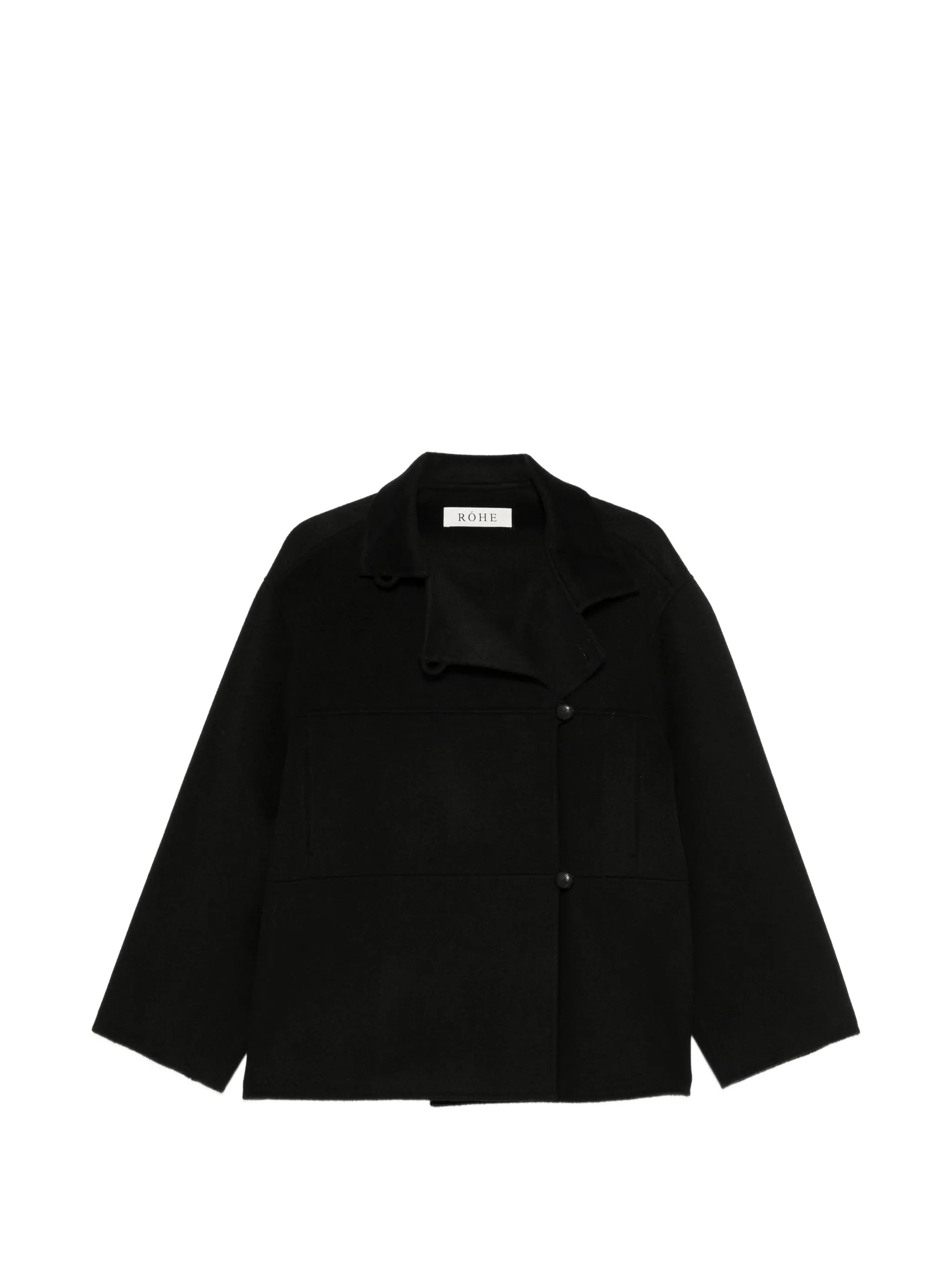 double-breasted high-neck jacket