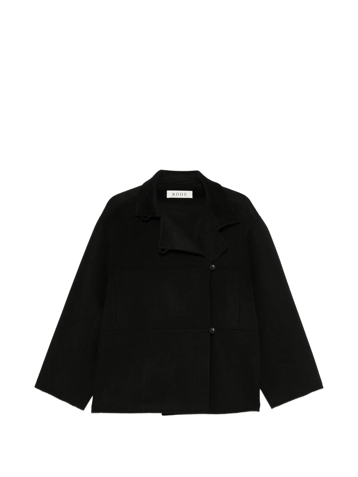 double-breasted high-neck jacket