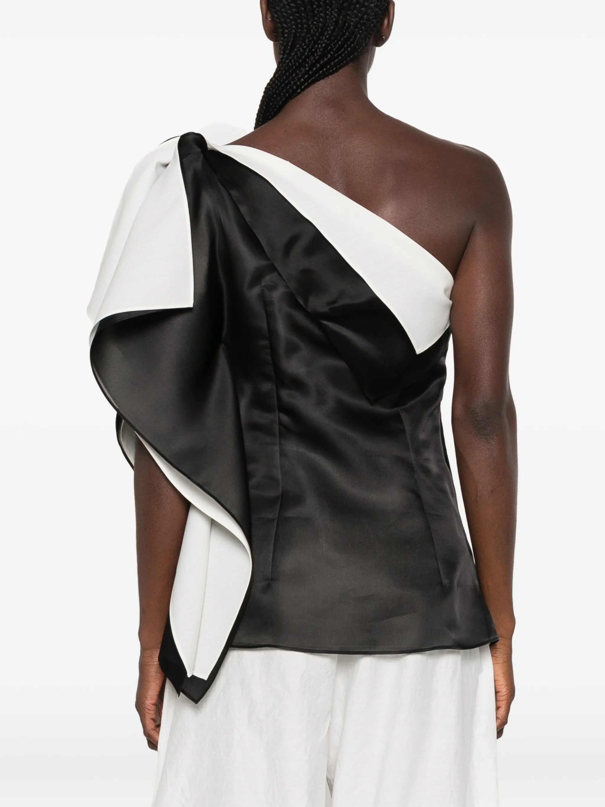 sculptural double-layered top
