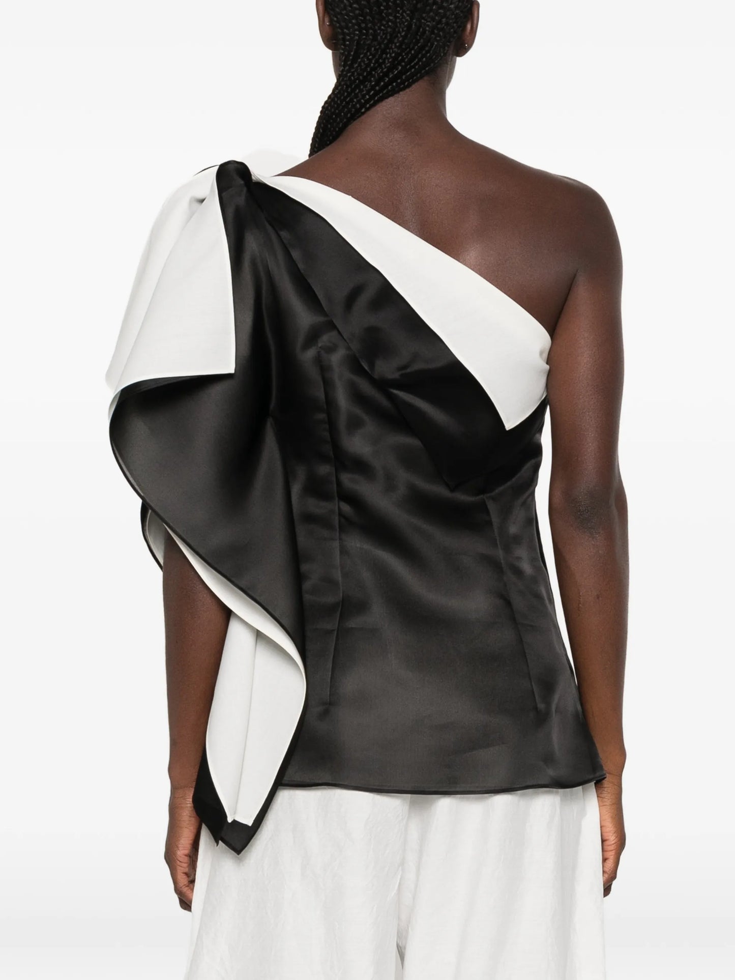 sculptural double-layered top