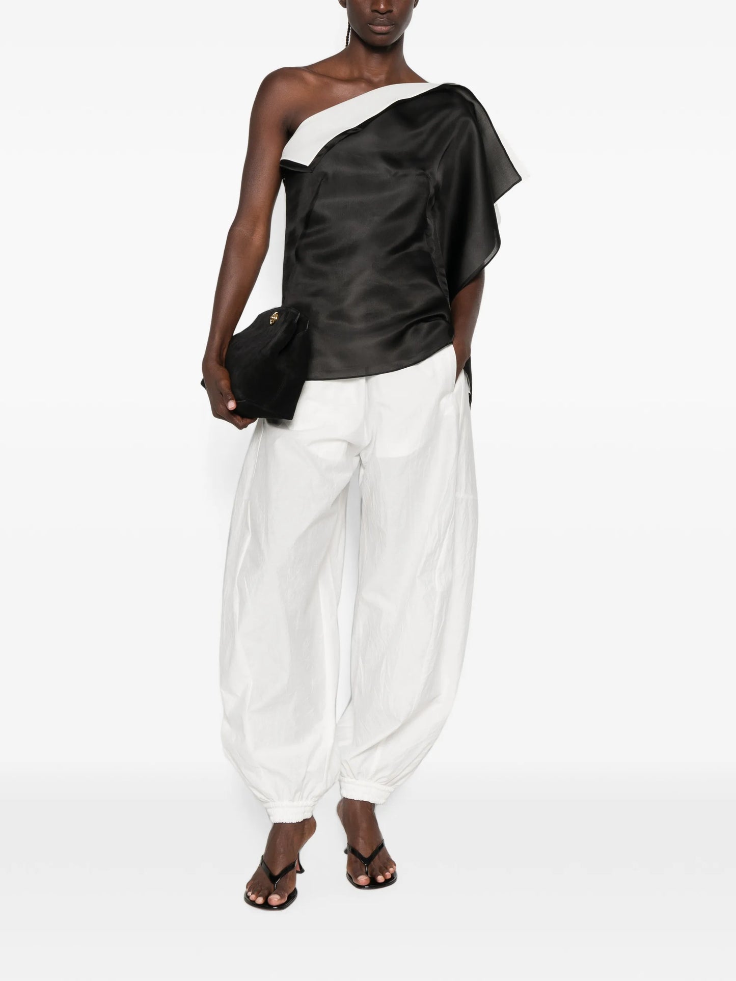 sculptural double-layered top