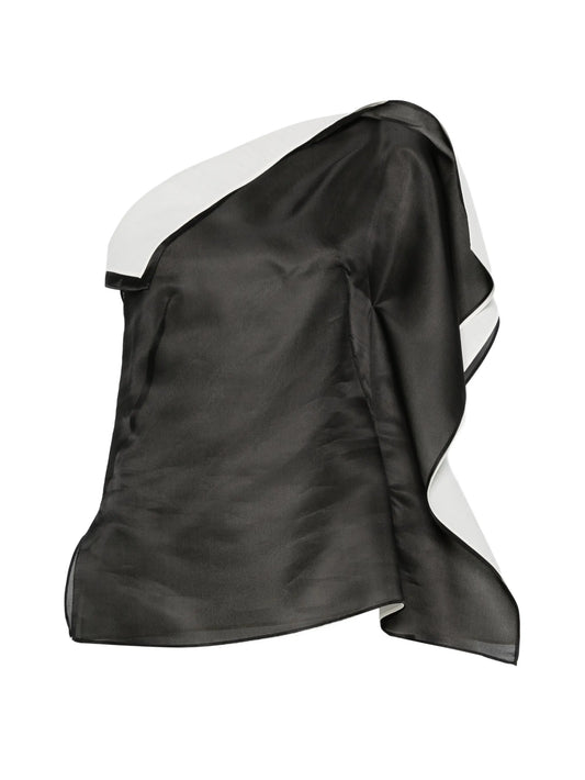 sculptural double-layered top