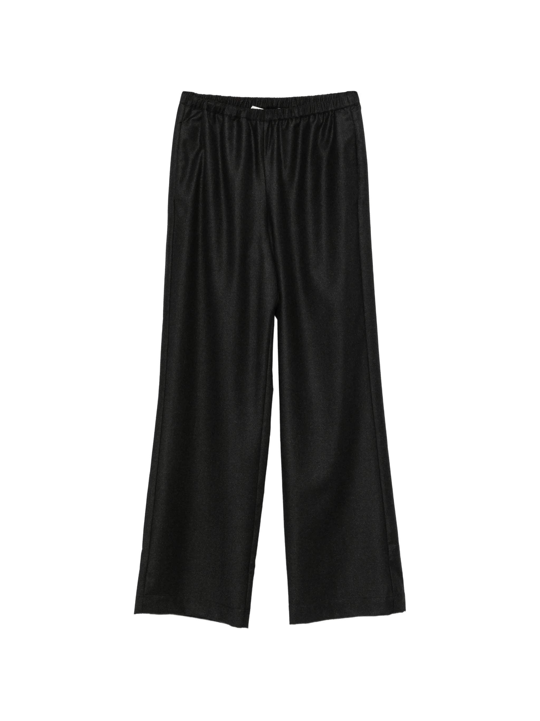loose-fit wool trousers