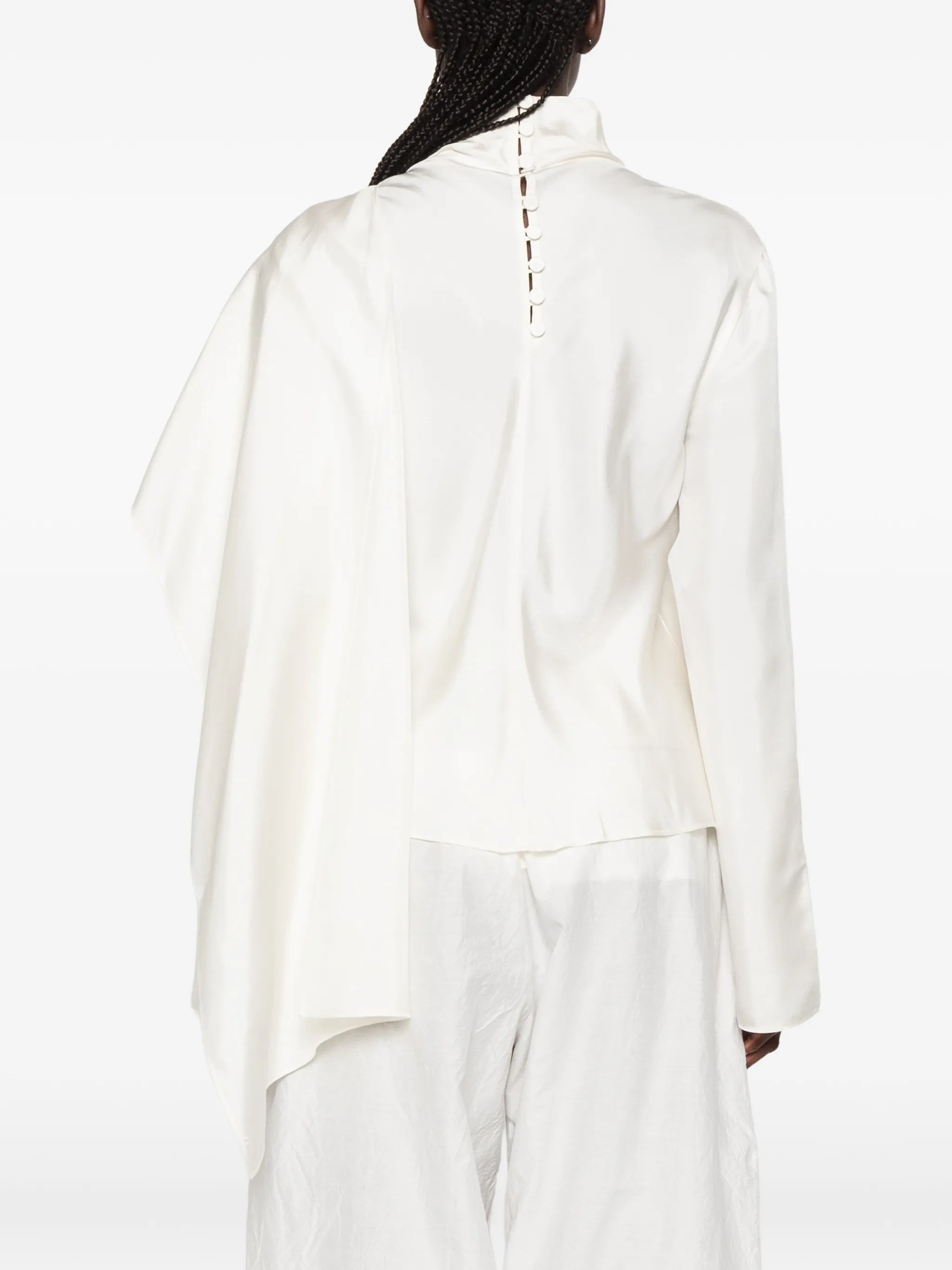 foulard-style draped top