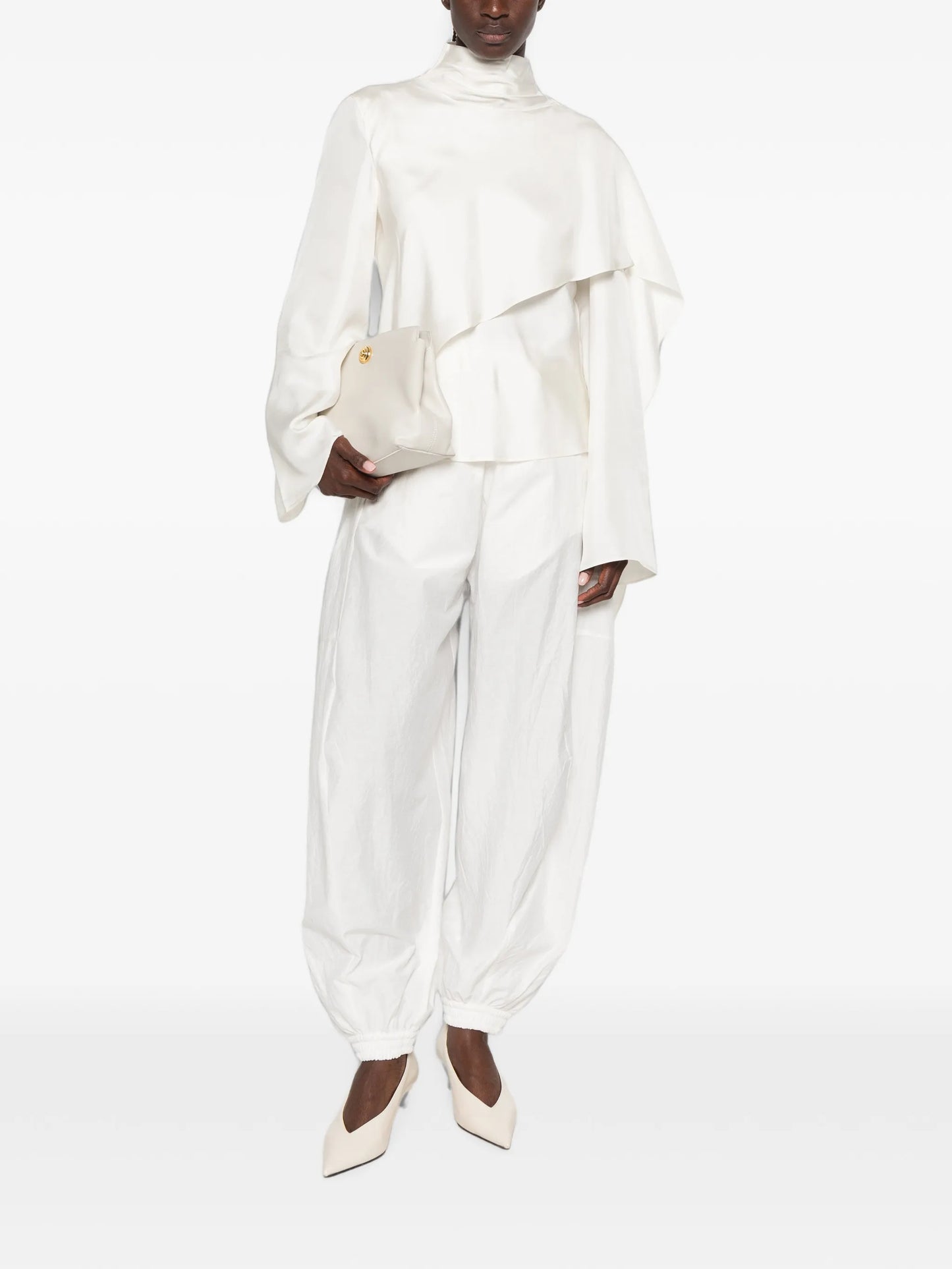 foulard-style draped top