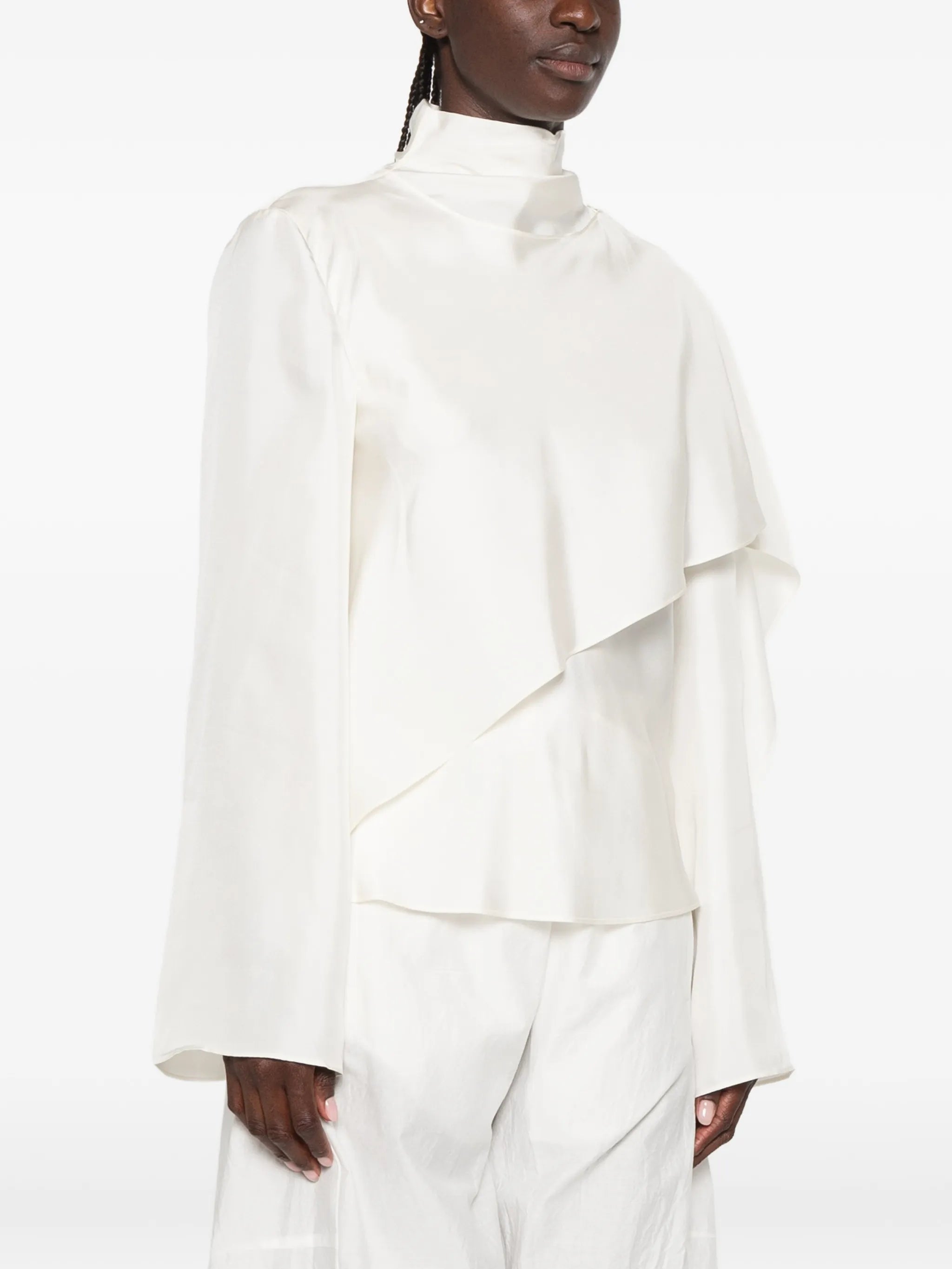 foulard-style draped top