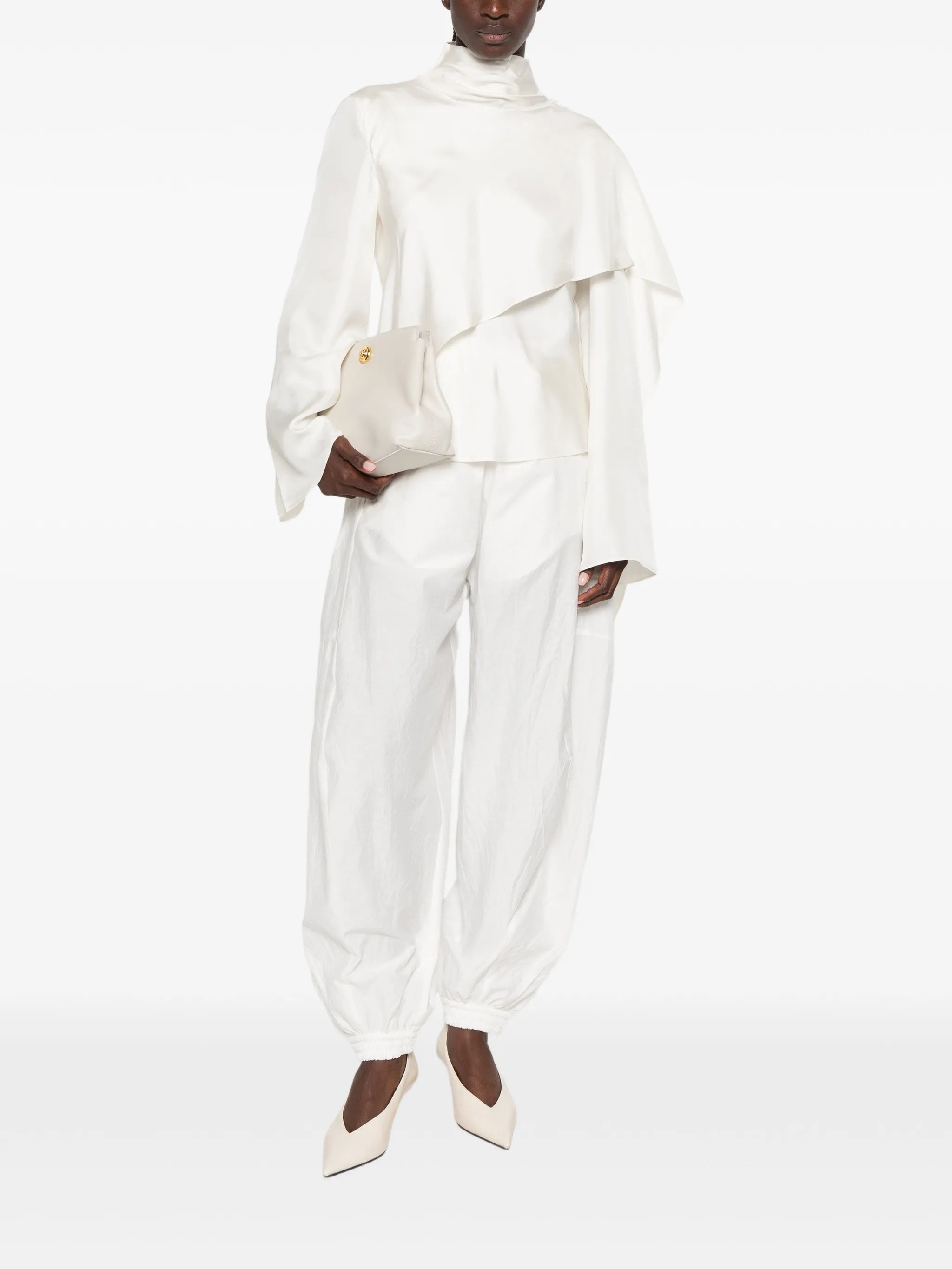foulard-style draped top