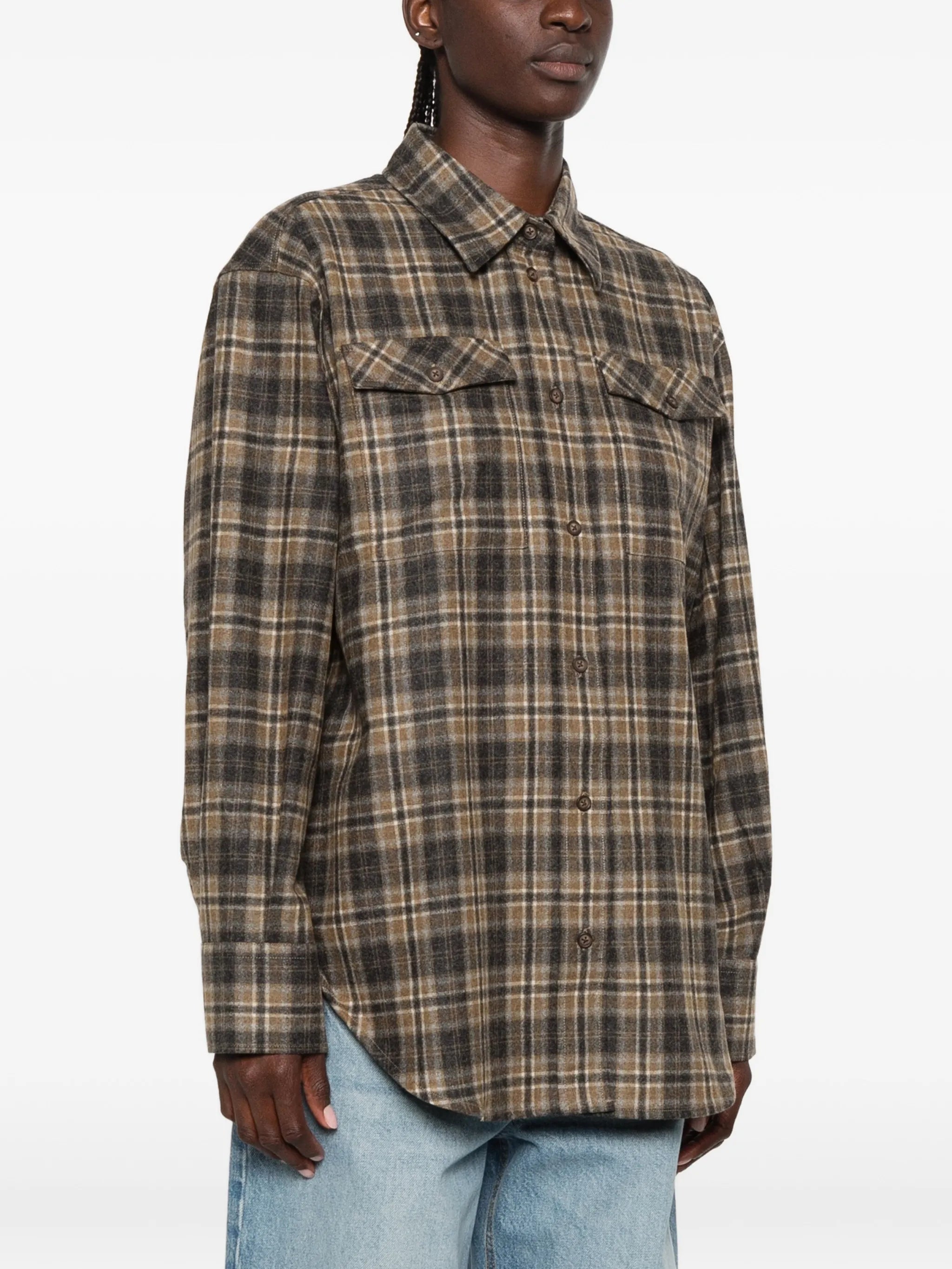 Western checked overshirt