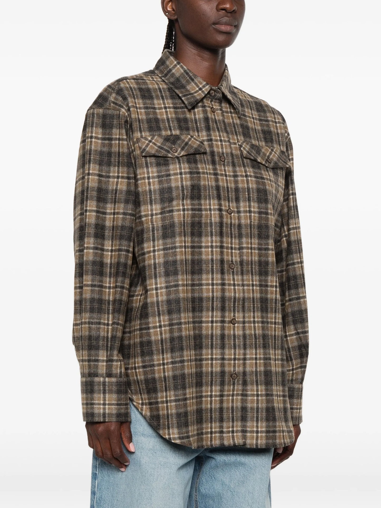 Western checked overshirt