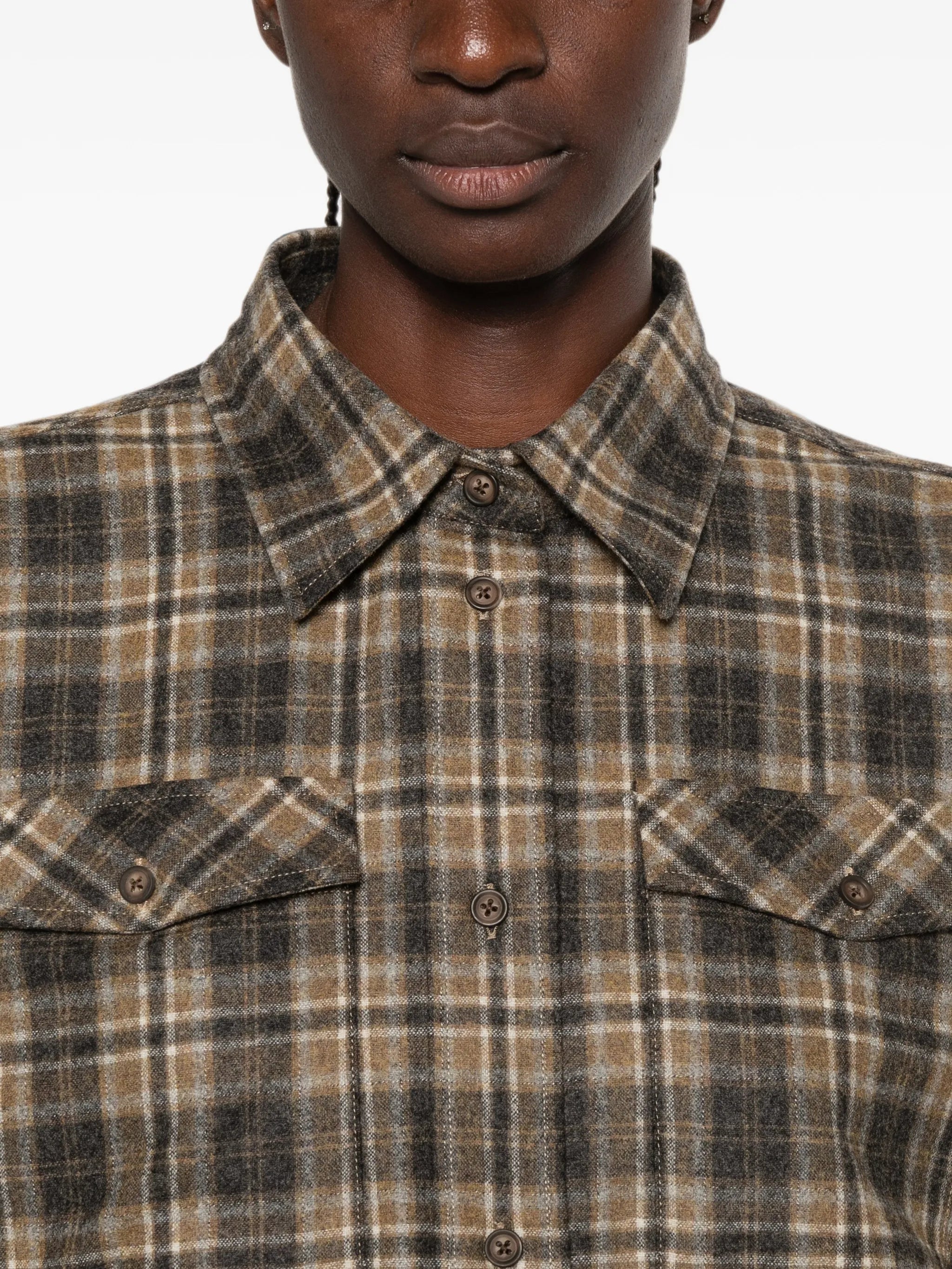 Western checked overshirt