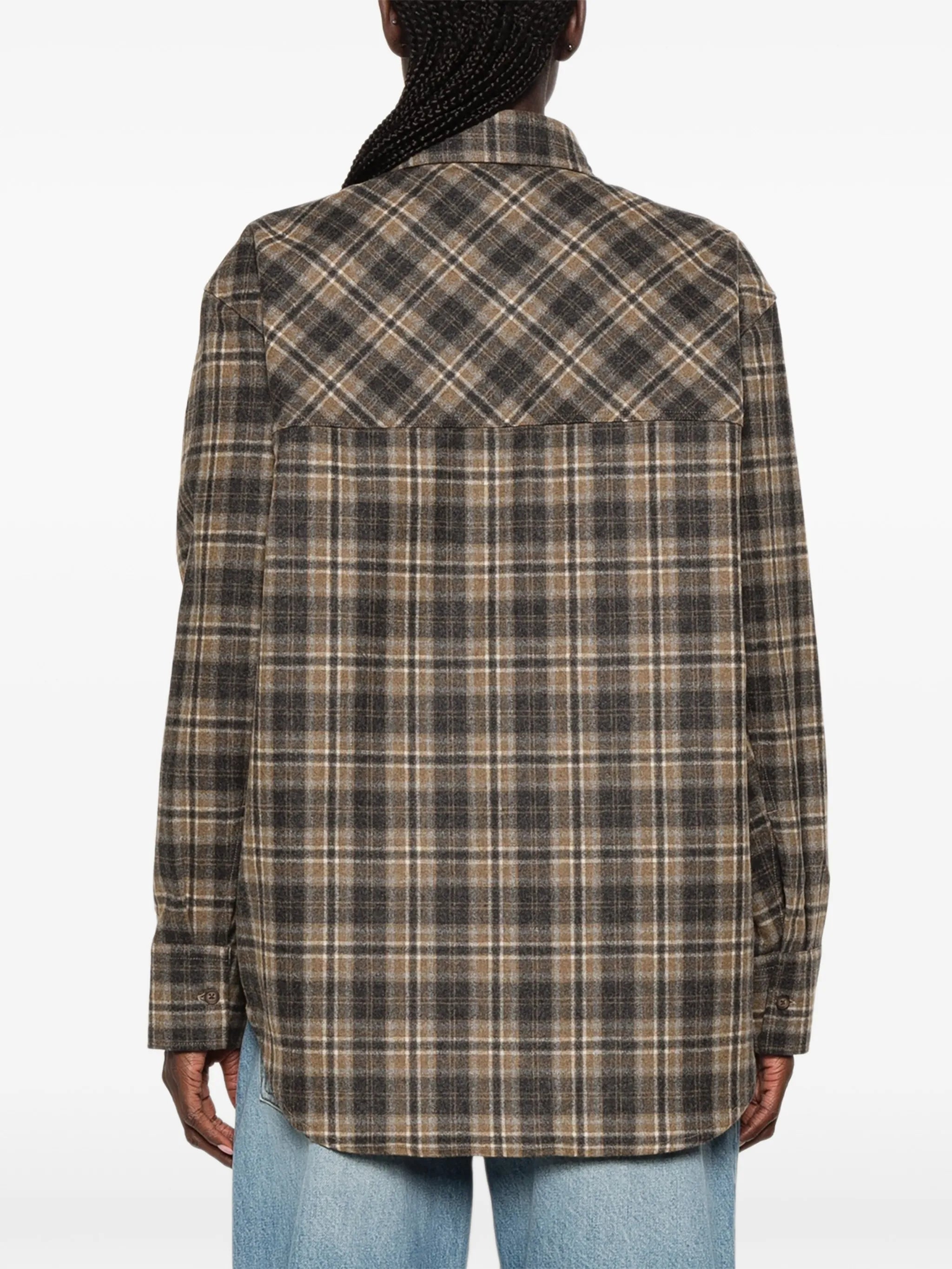 Western checked overshirt