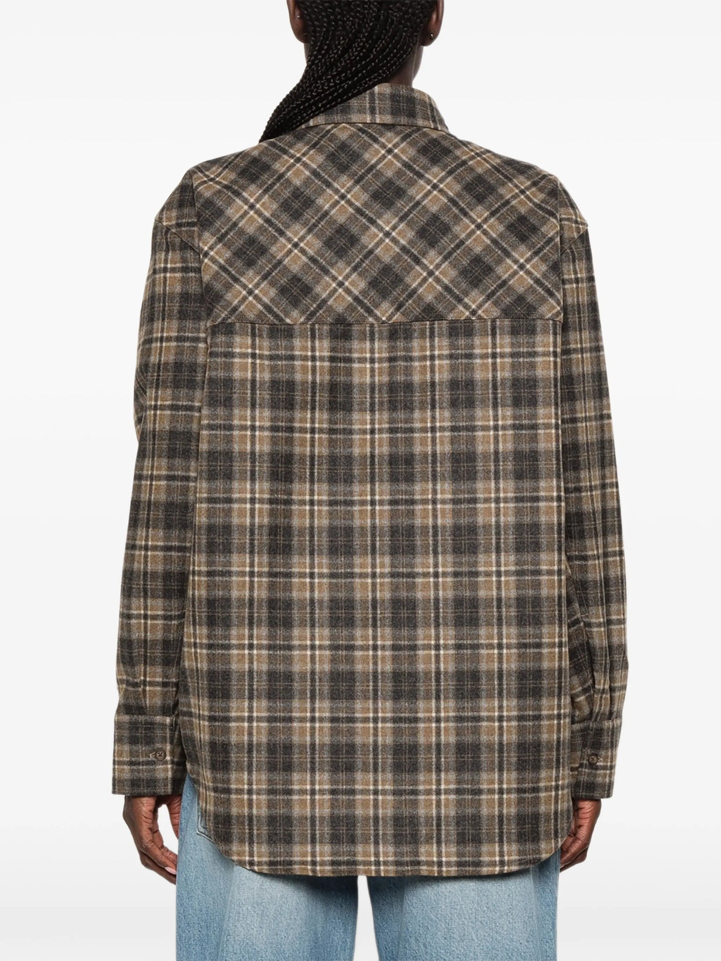 Western checked overshirt