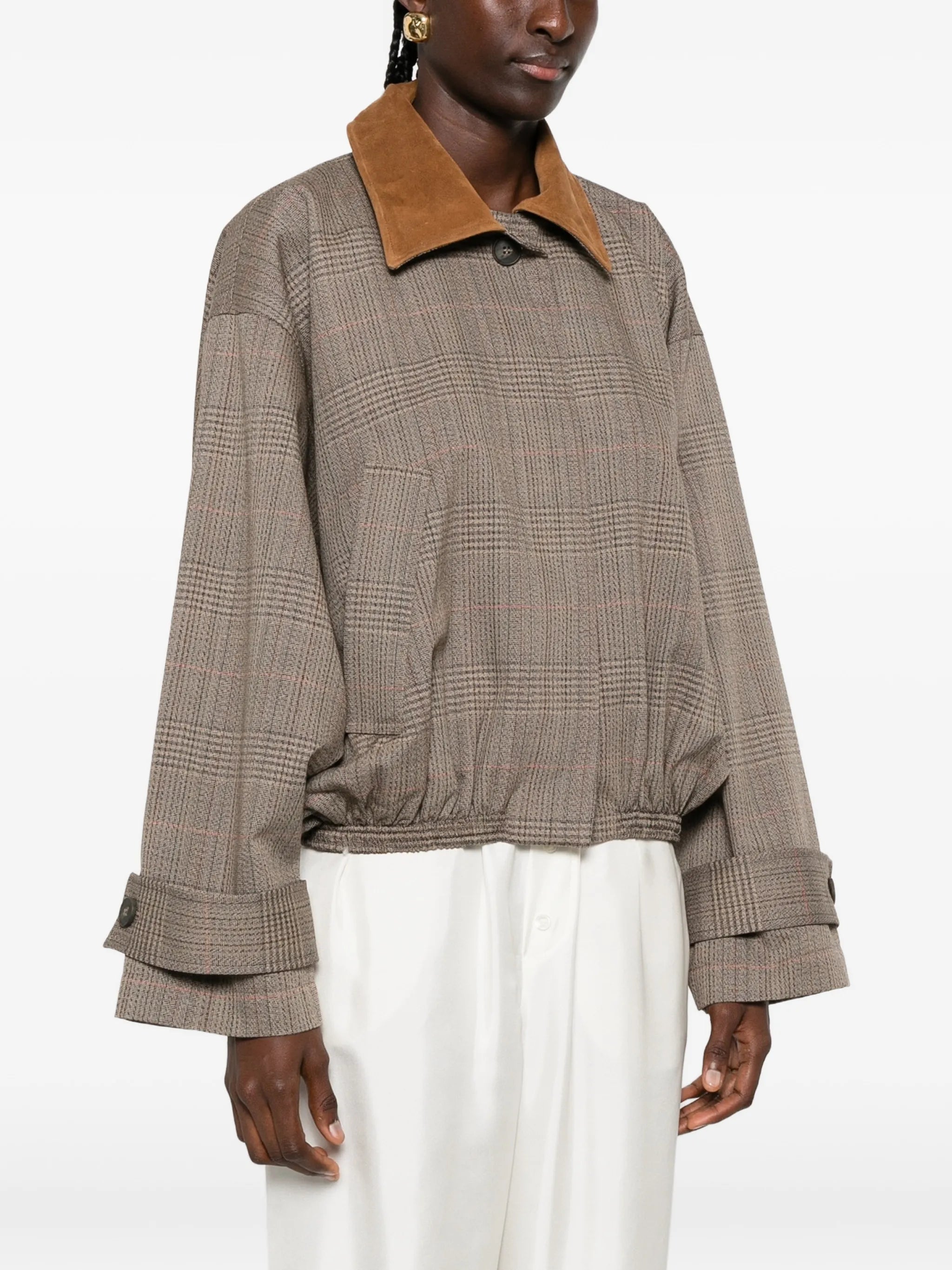 suede-collar jacket