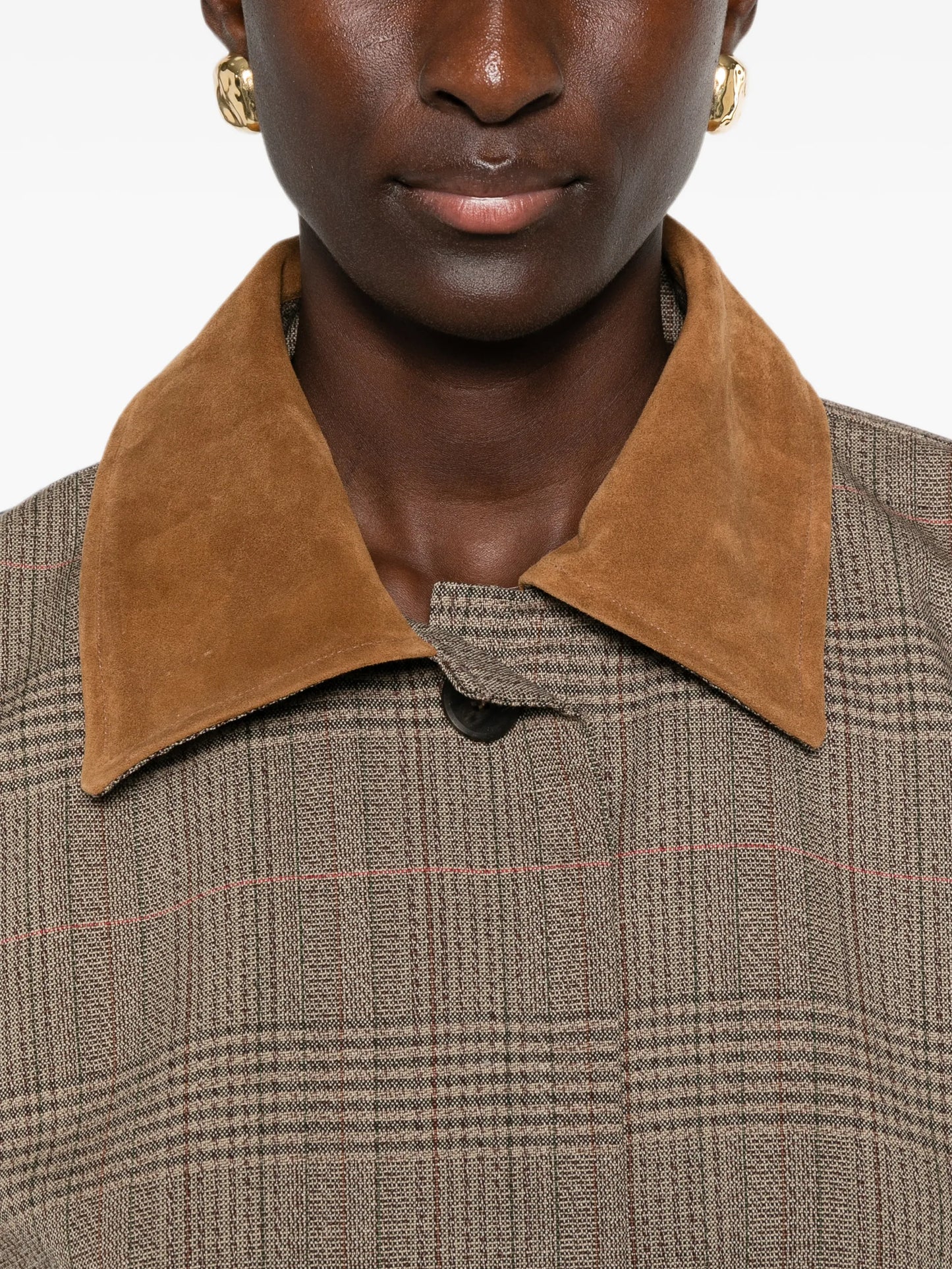 suede-collar jacket