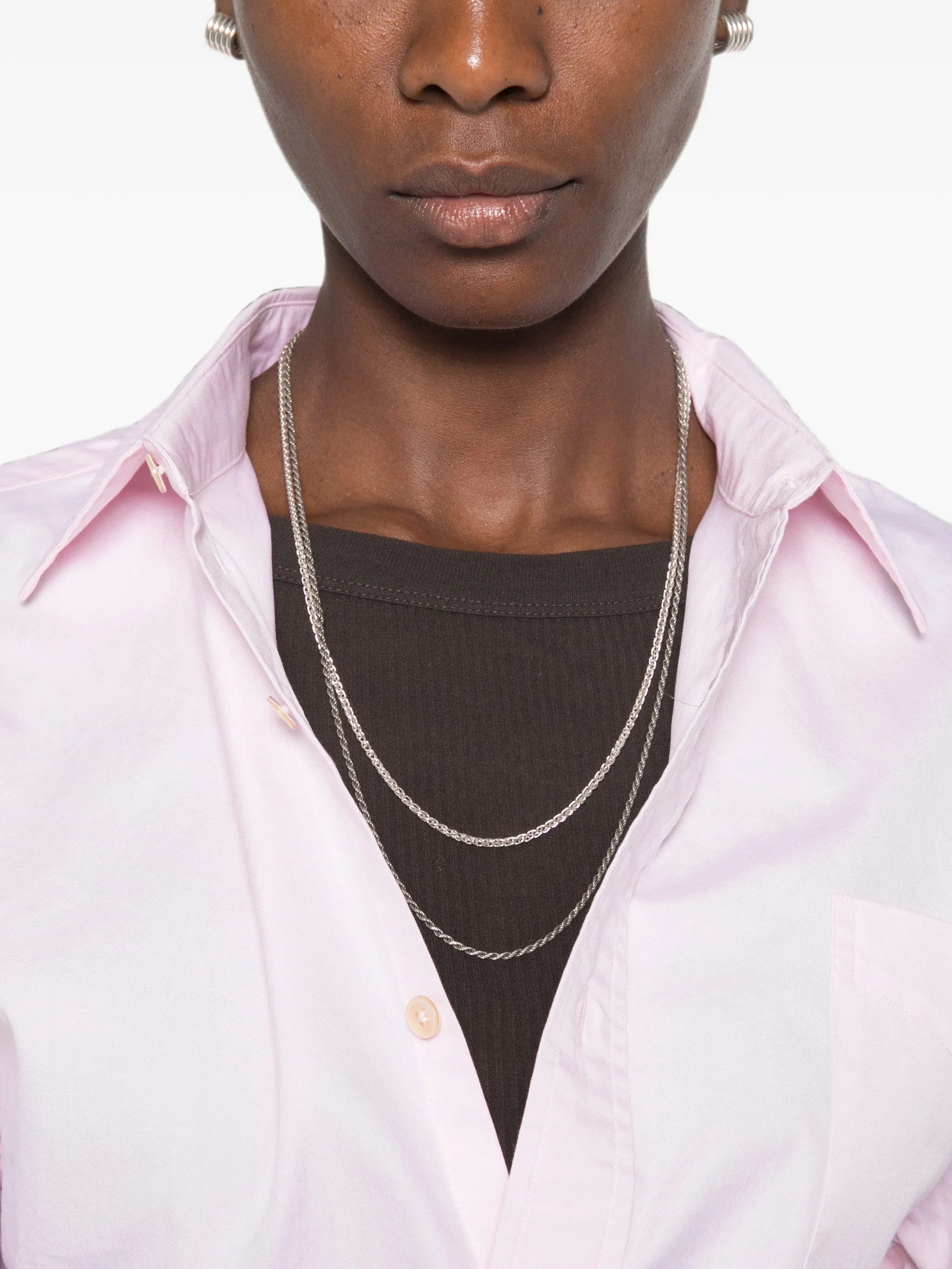 split-hem buttoned shirt