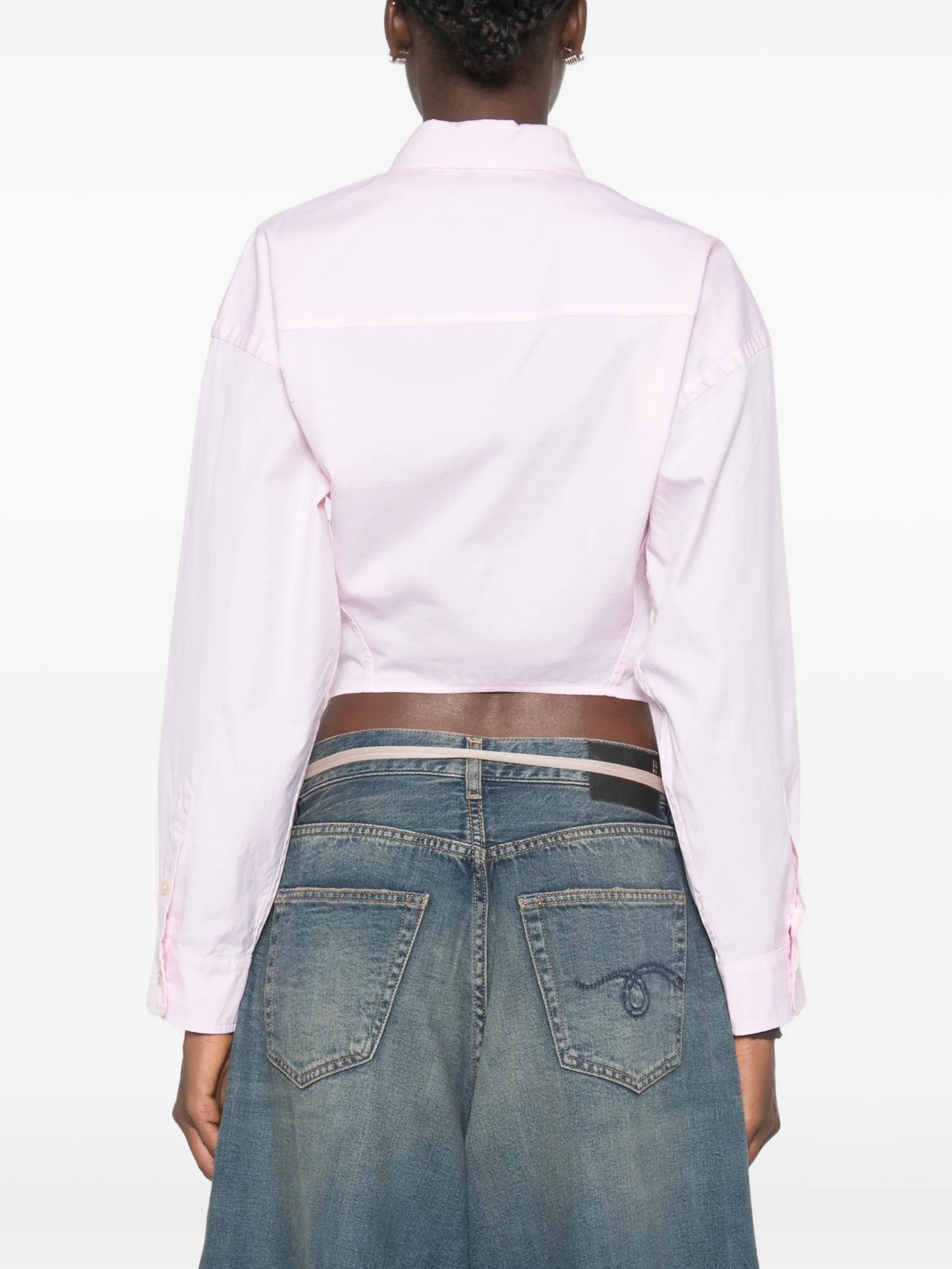 split-hem buttoned shirt