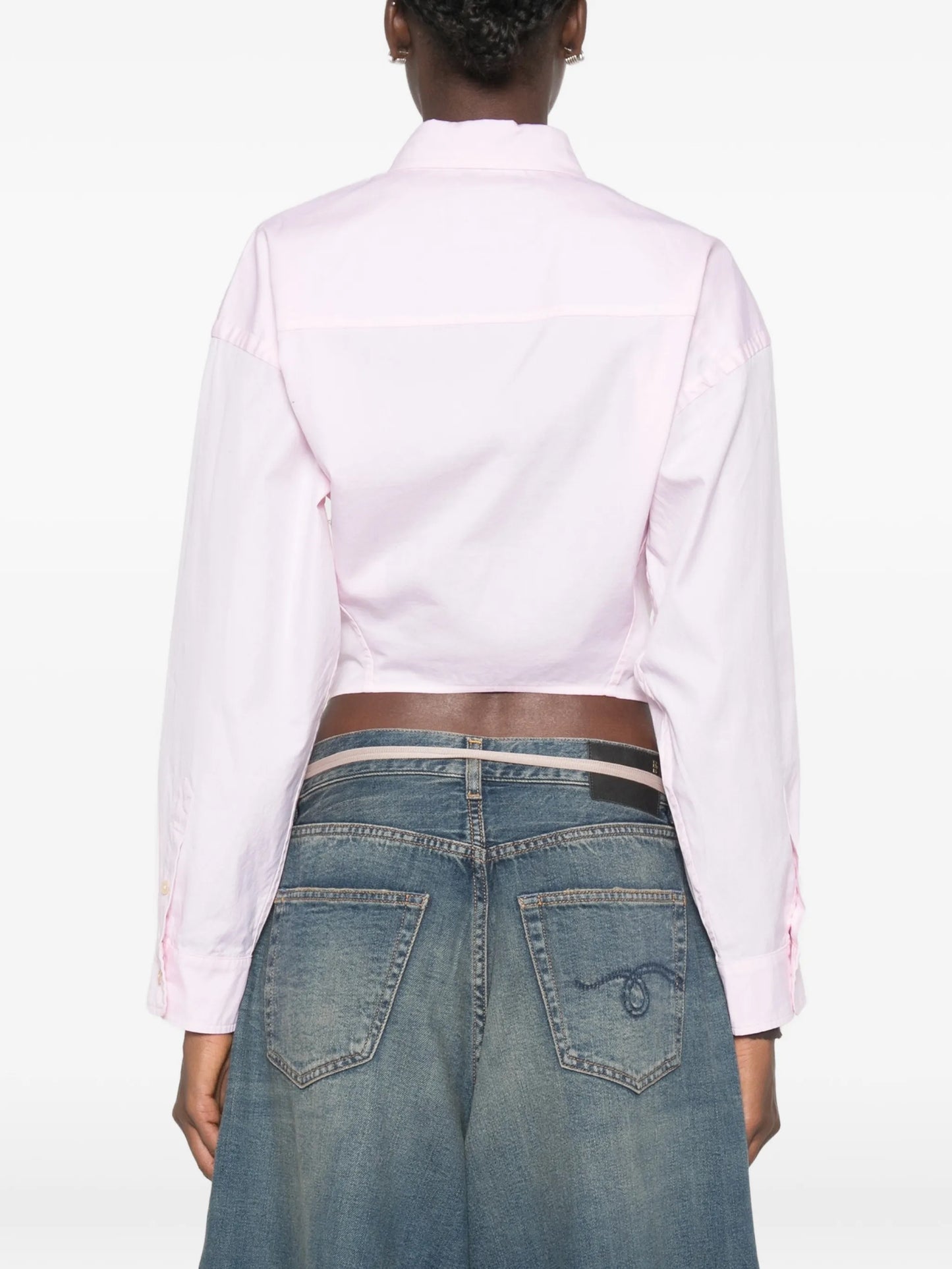 split-hem buttoned shirt