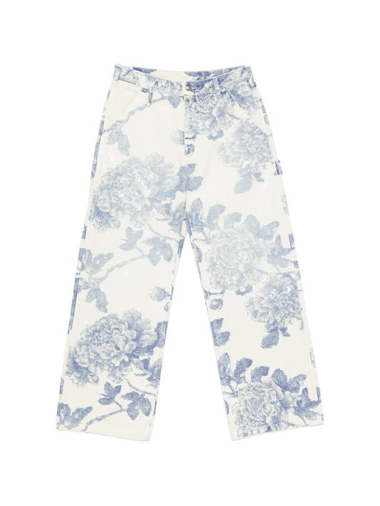 Carpenter Pant washed blue floral