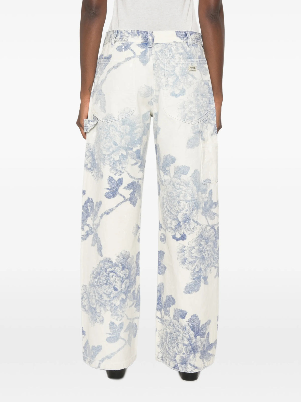 Carpenter Pant washed blue floral