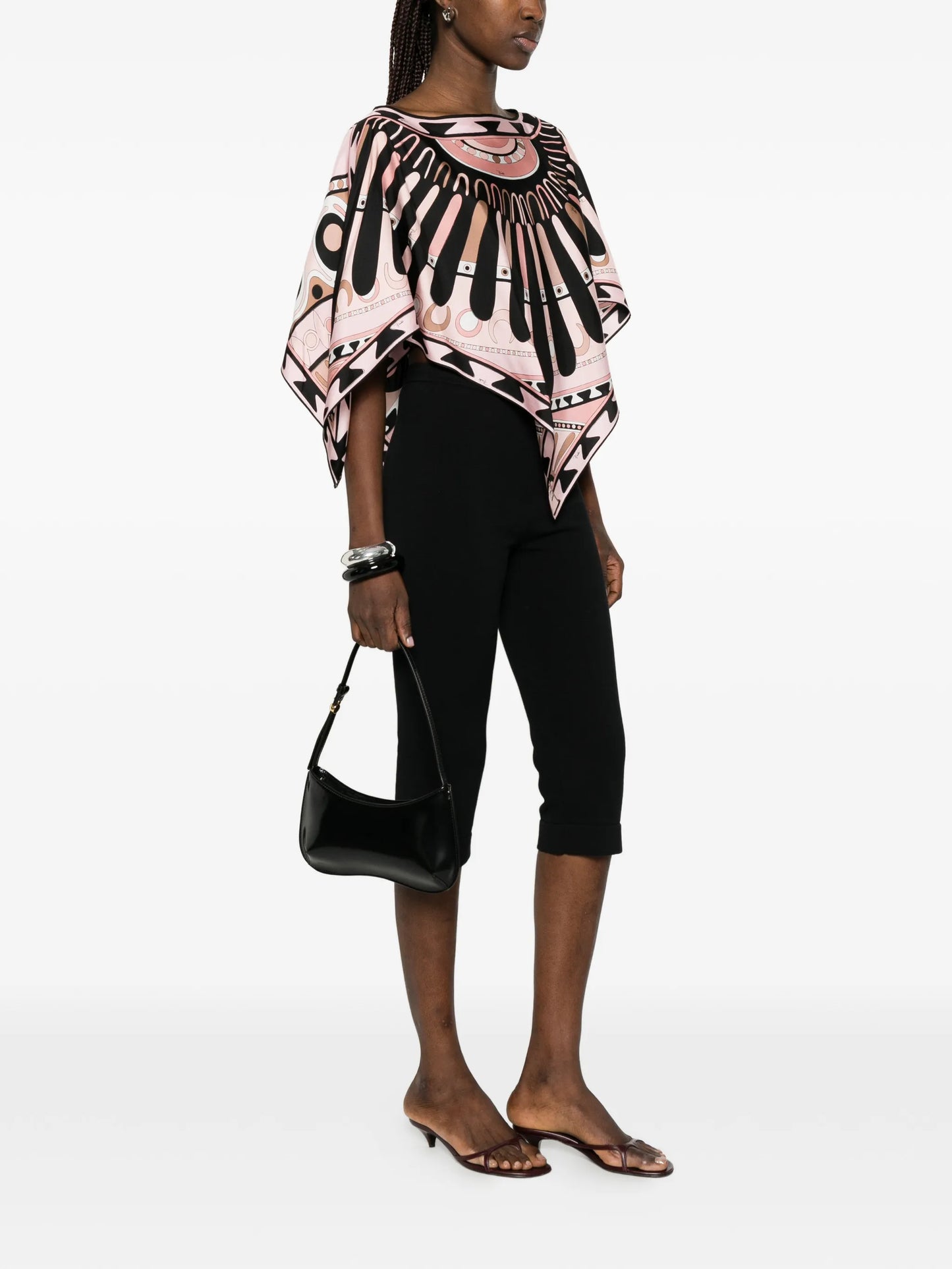 Soleil printed kaftan blouse