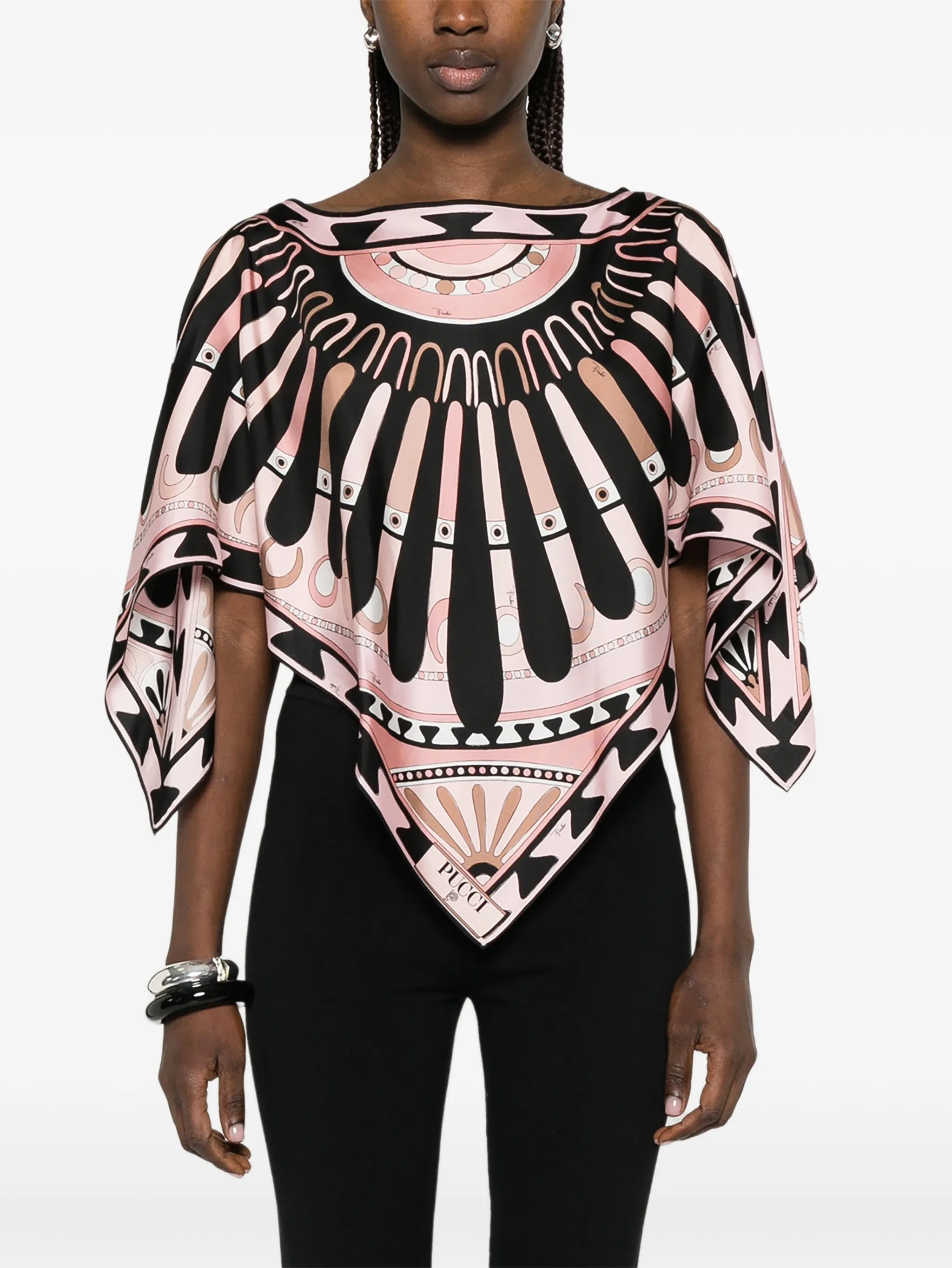 Soleil printed kaftan blouse