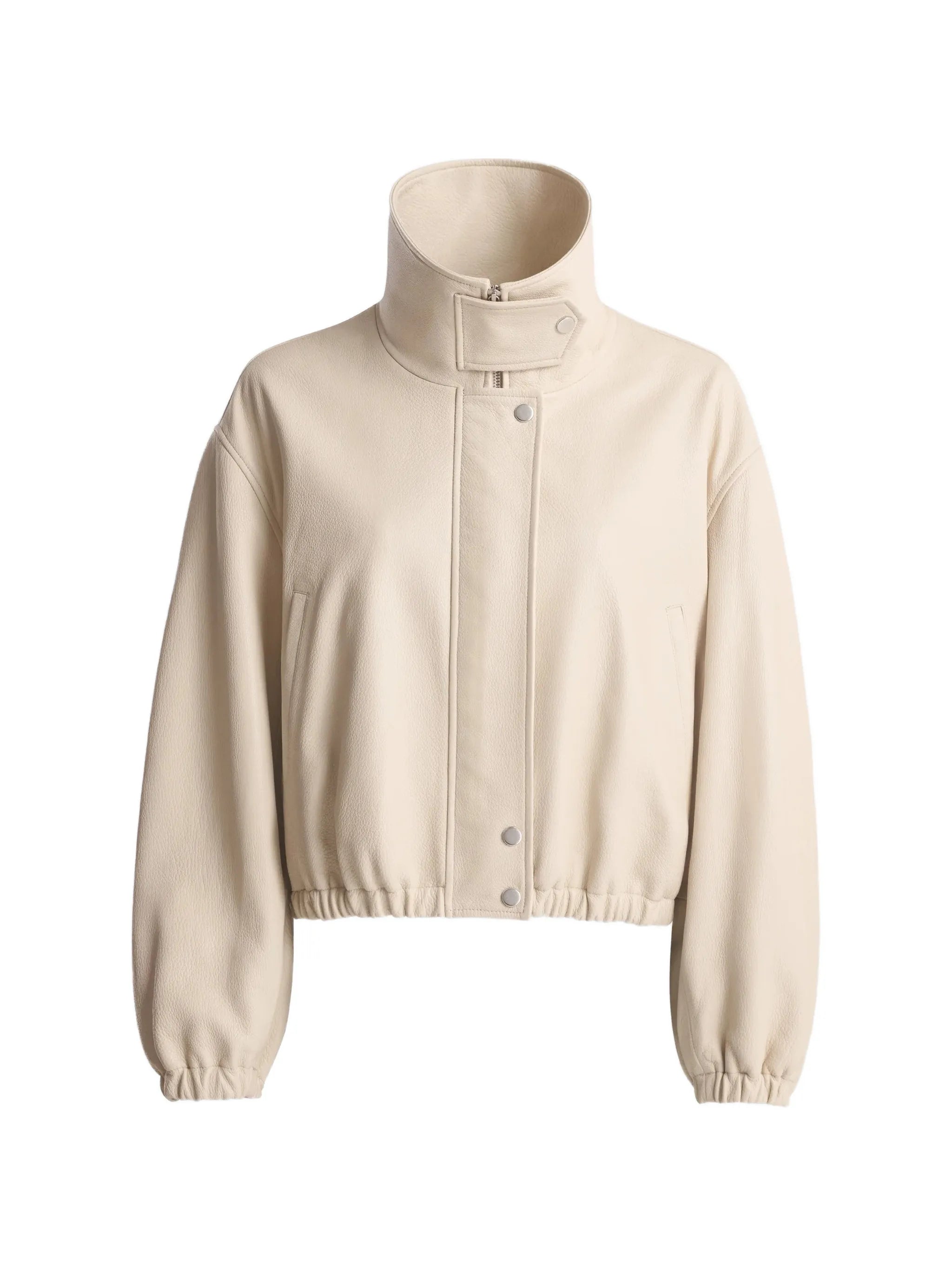 Pia leather bomber jacket