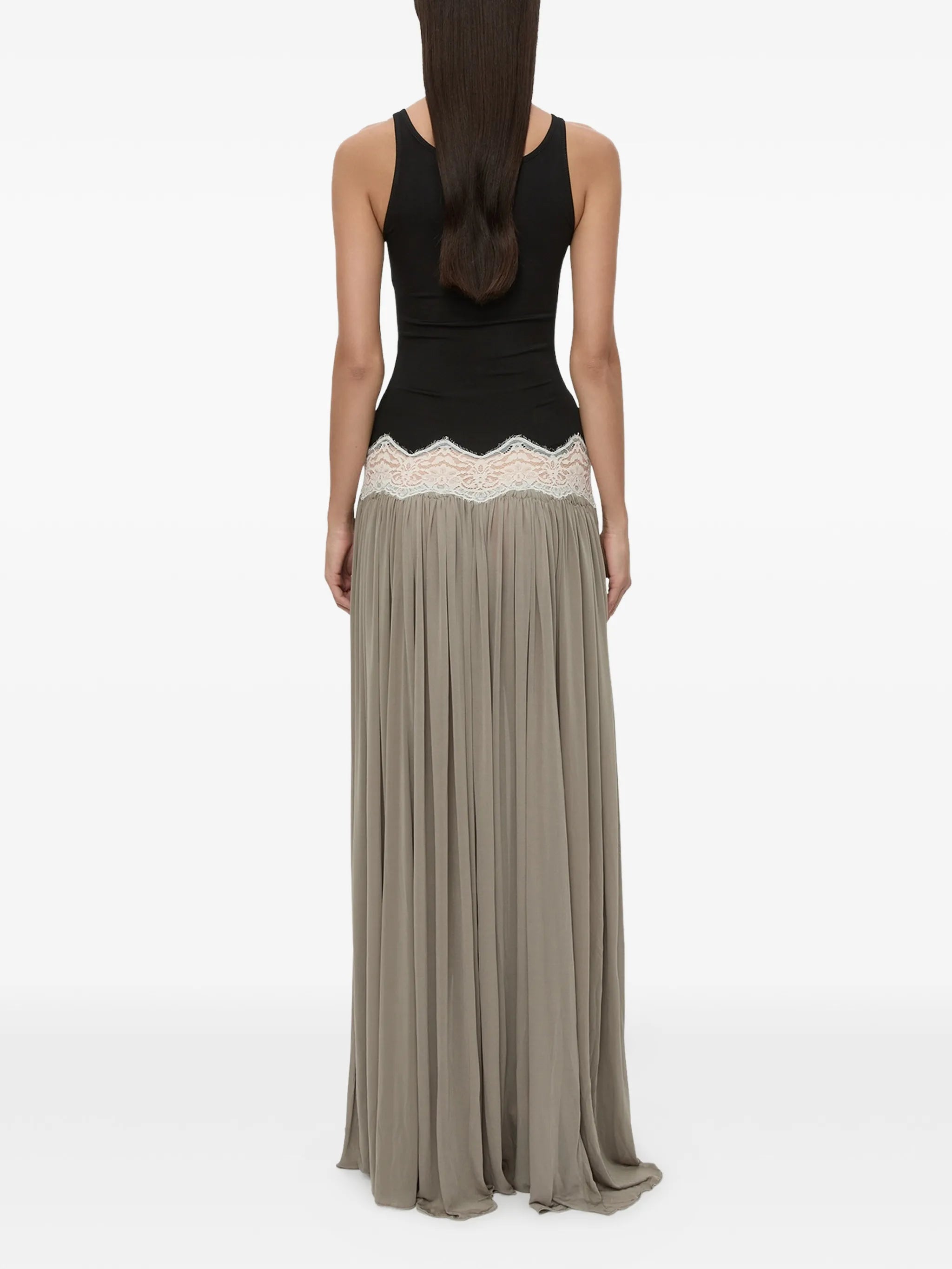 Verner twist lace-detail tank dress