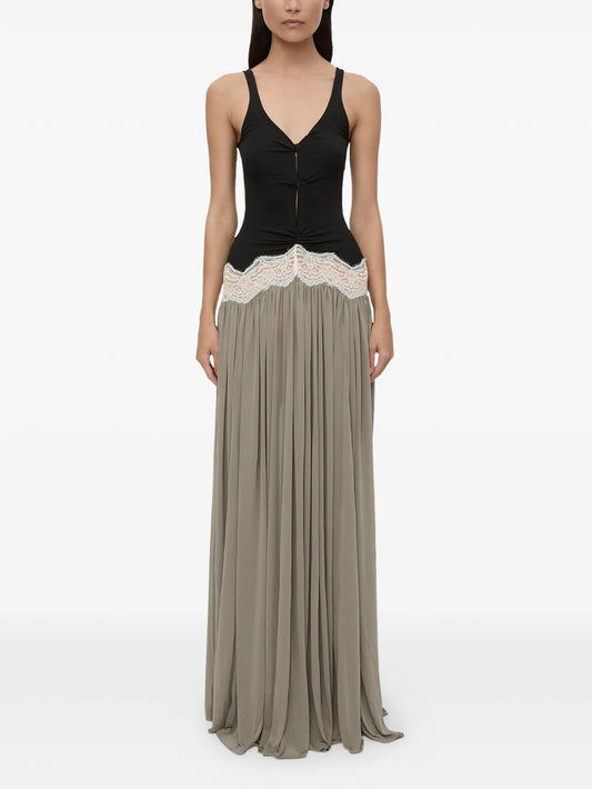 Verner twist lace-detail tank dress