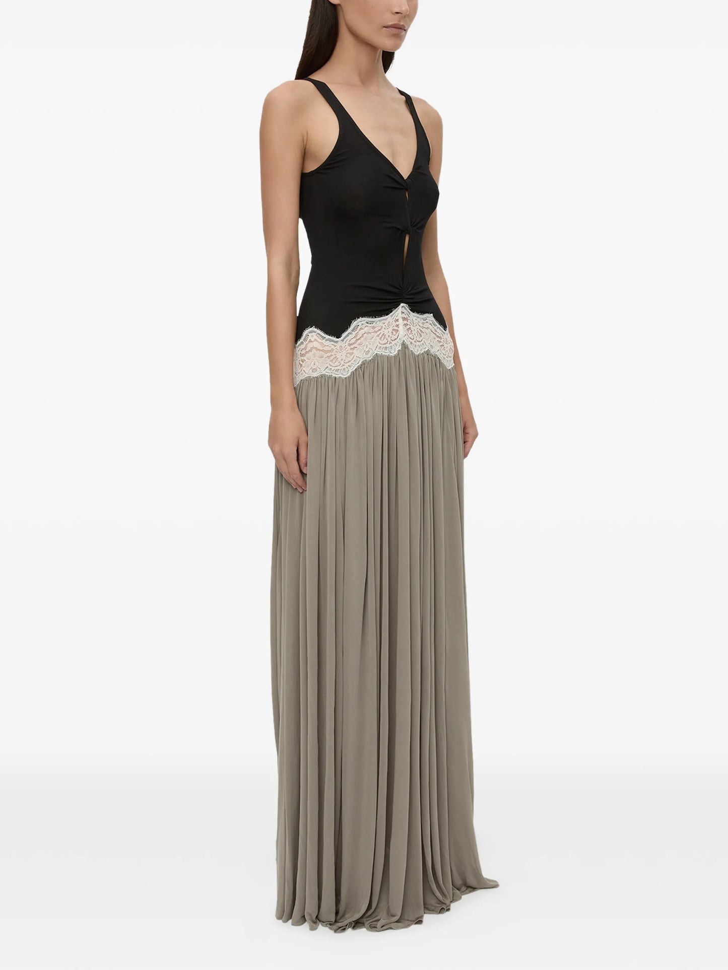 Verner twist lace-detail tank dress