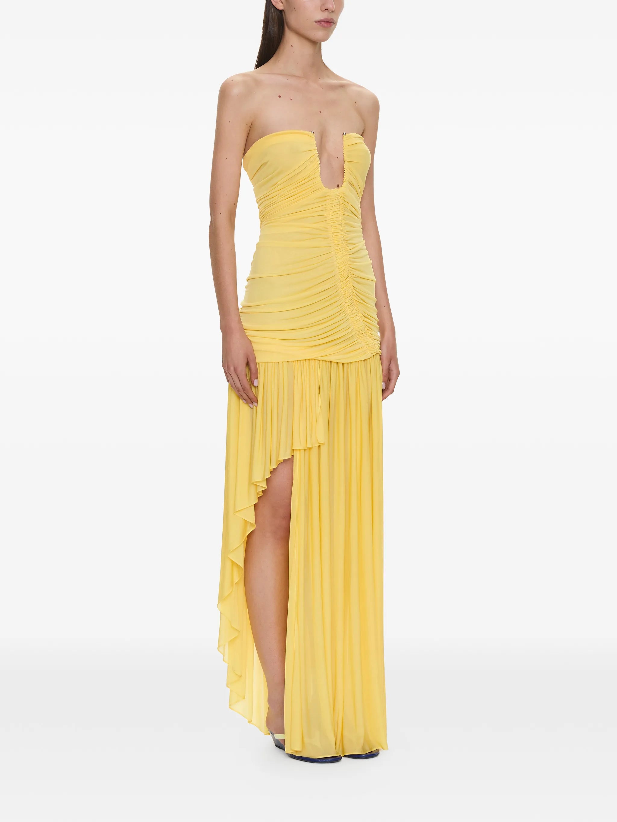 Orion ruched-bodice maxi dress