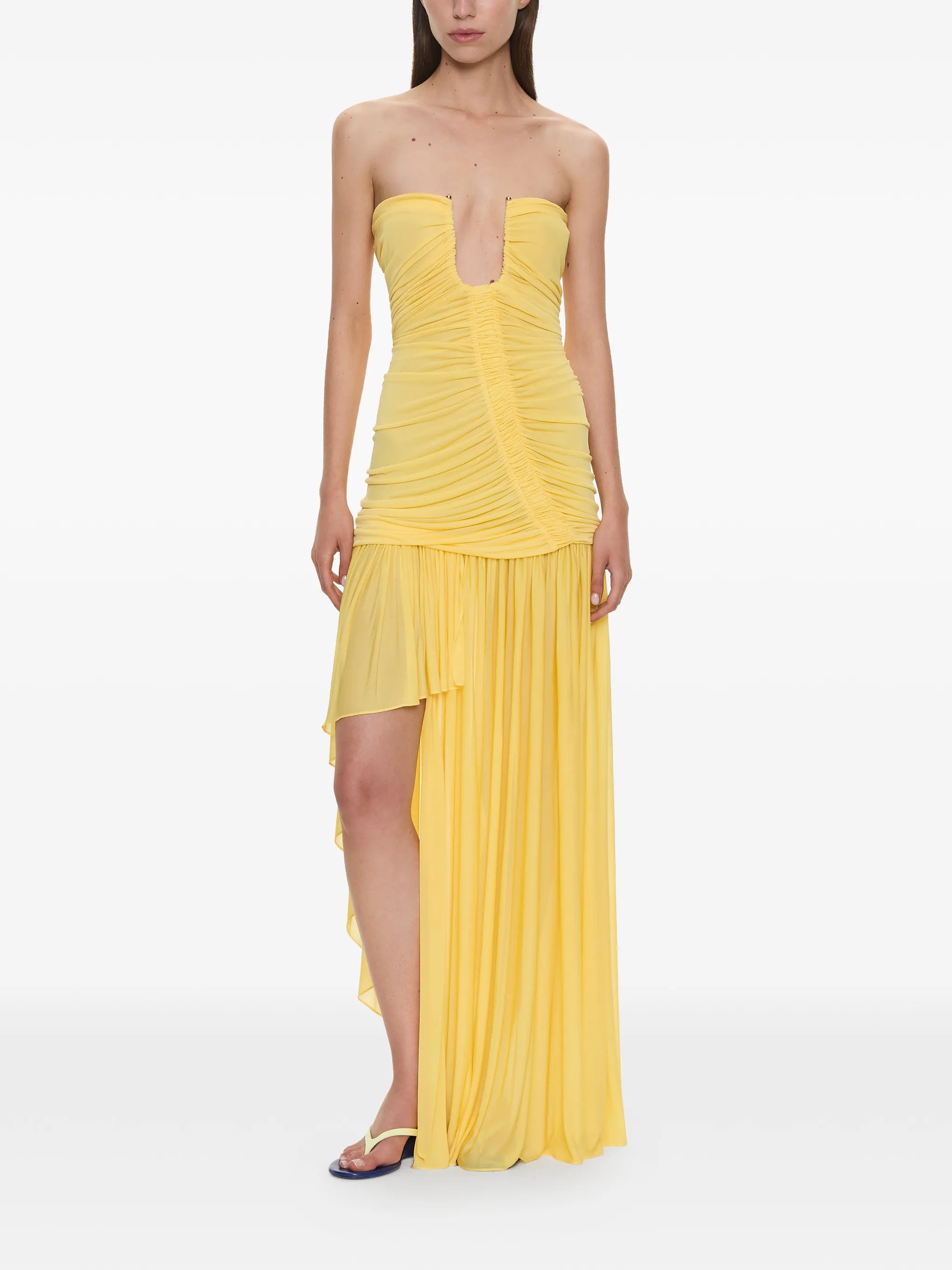 Orion ruched-bodice maxi dress
