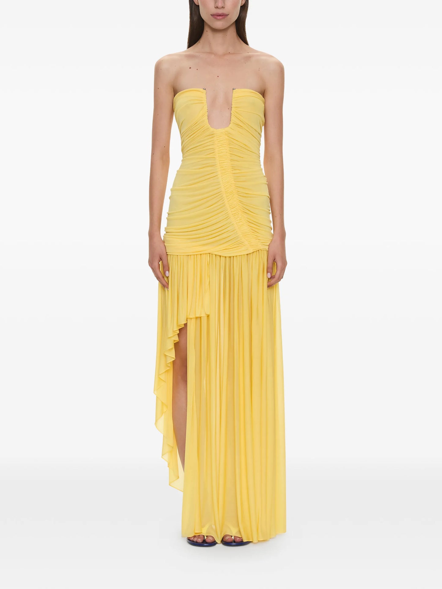 Orion ruched-bodice maxi dress