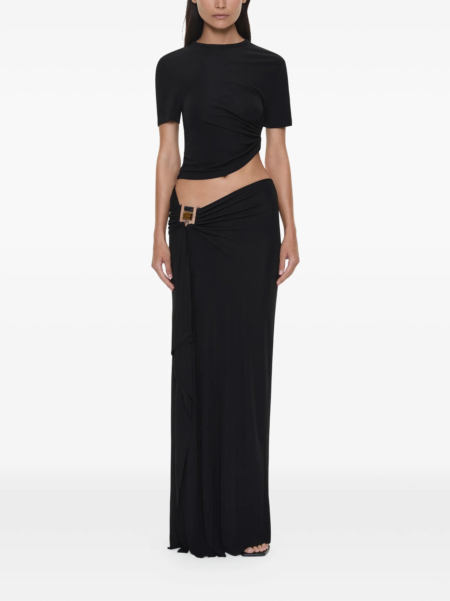 Bezel Quartz ruched tee T-shirt