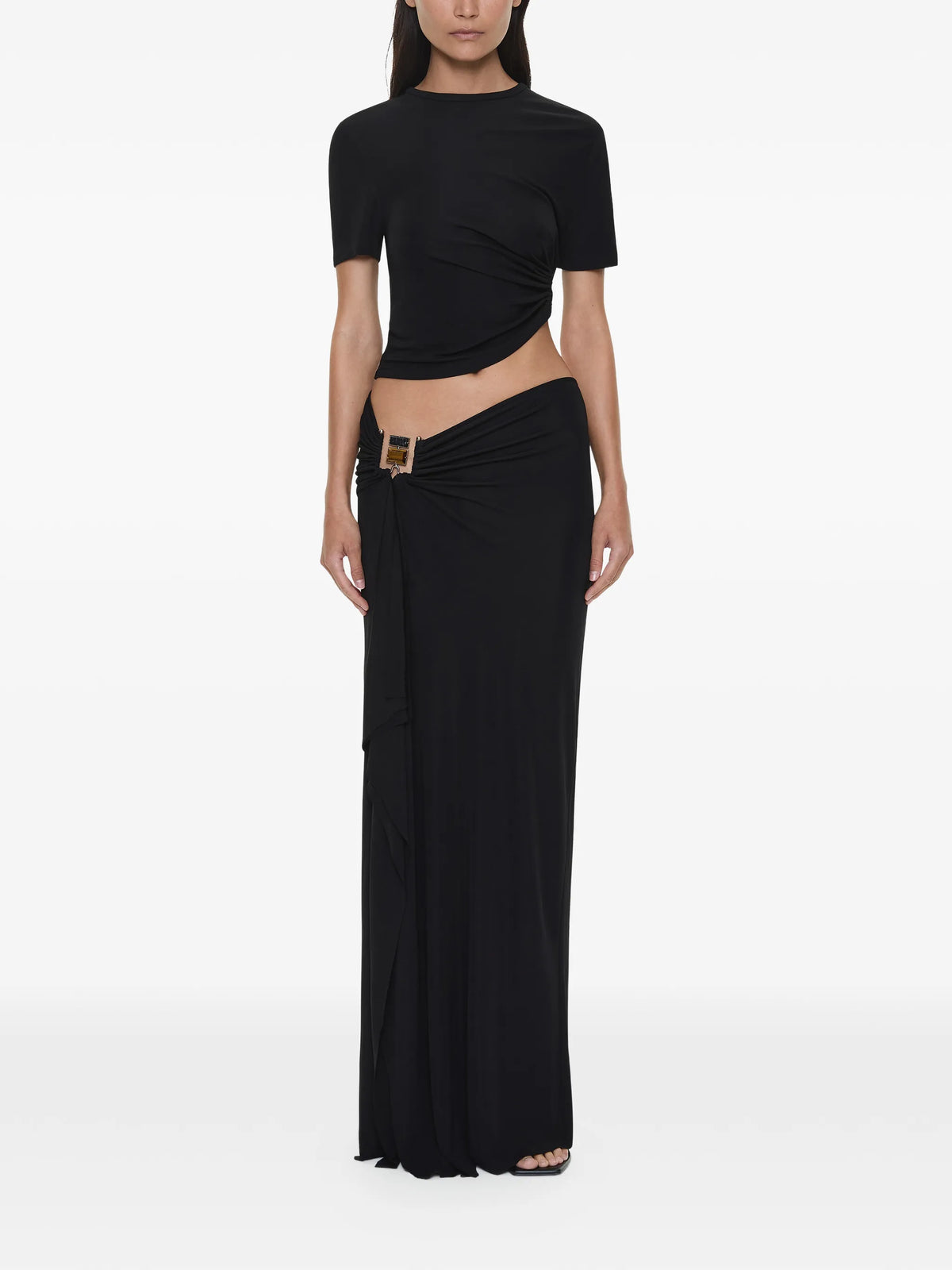 Bezel Quartz ruched tee T-shirt