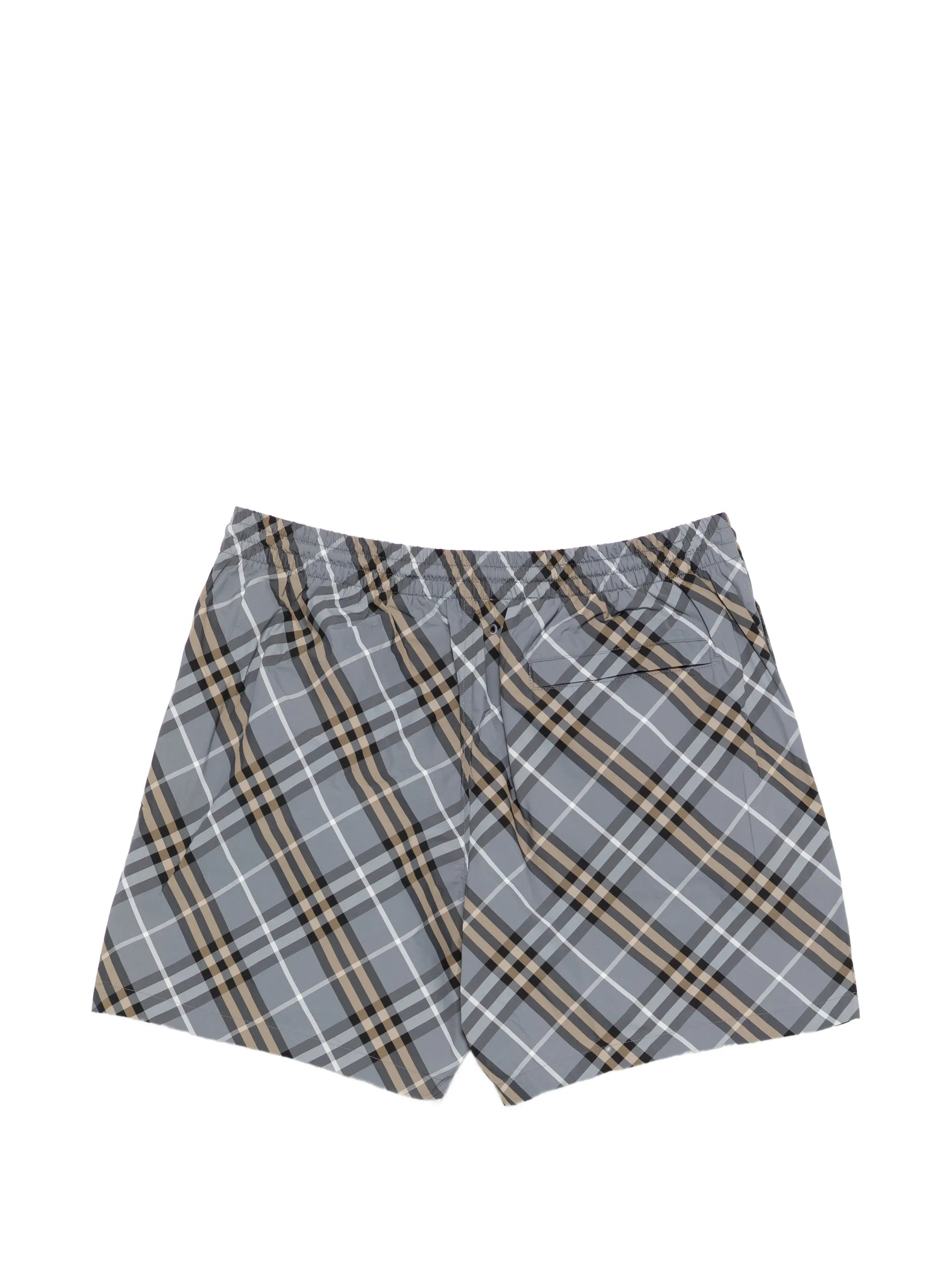 check swim shorts