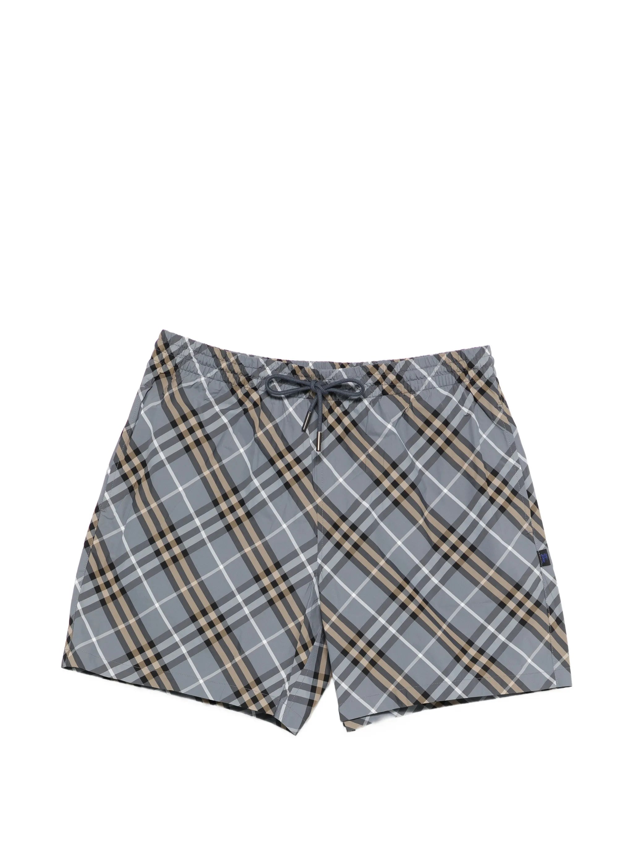 check swim shorts