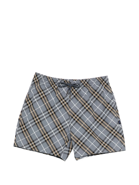 check swim shorts