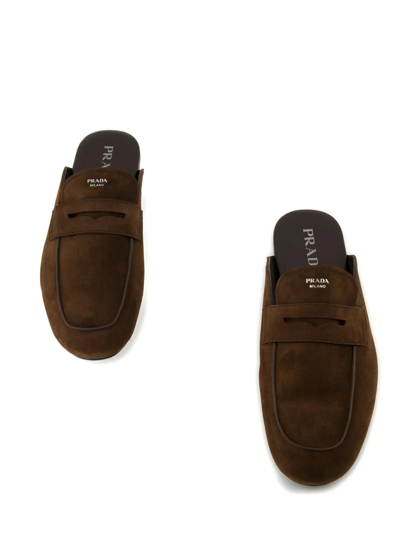 round-toe suede mules