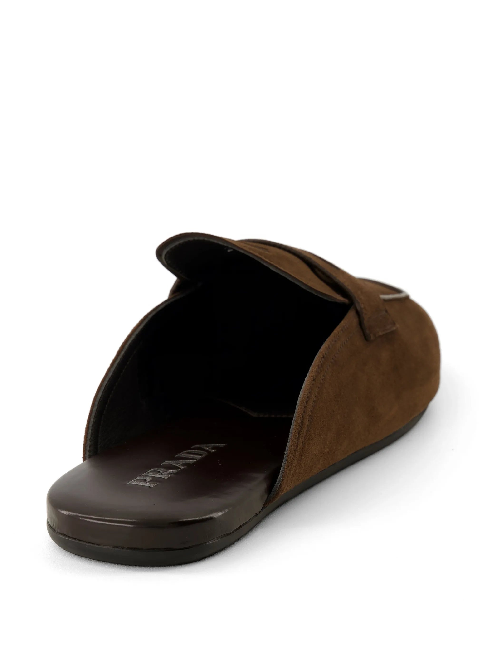 round-toe suede mules