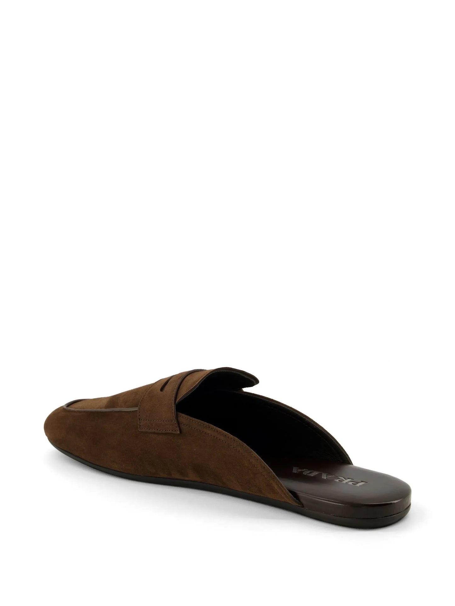 round-toe suede mules